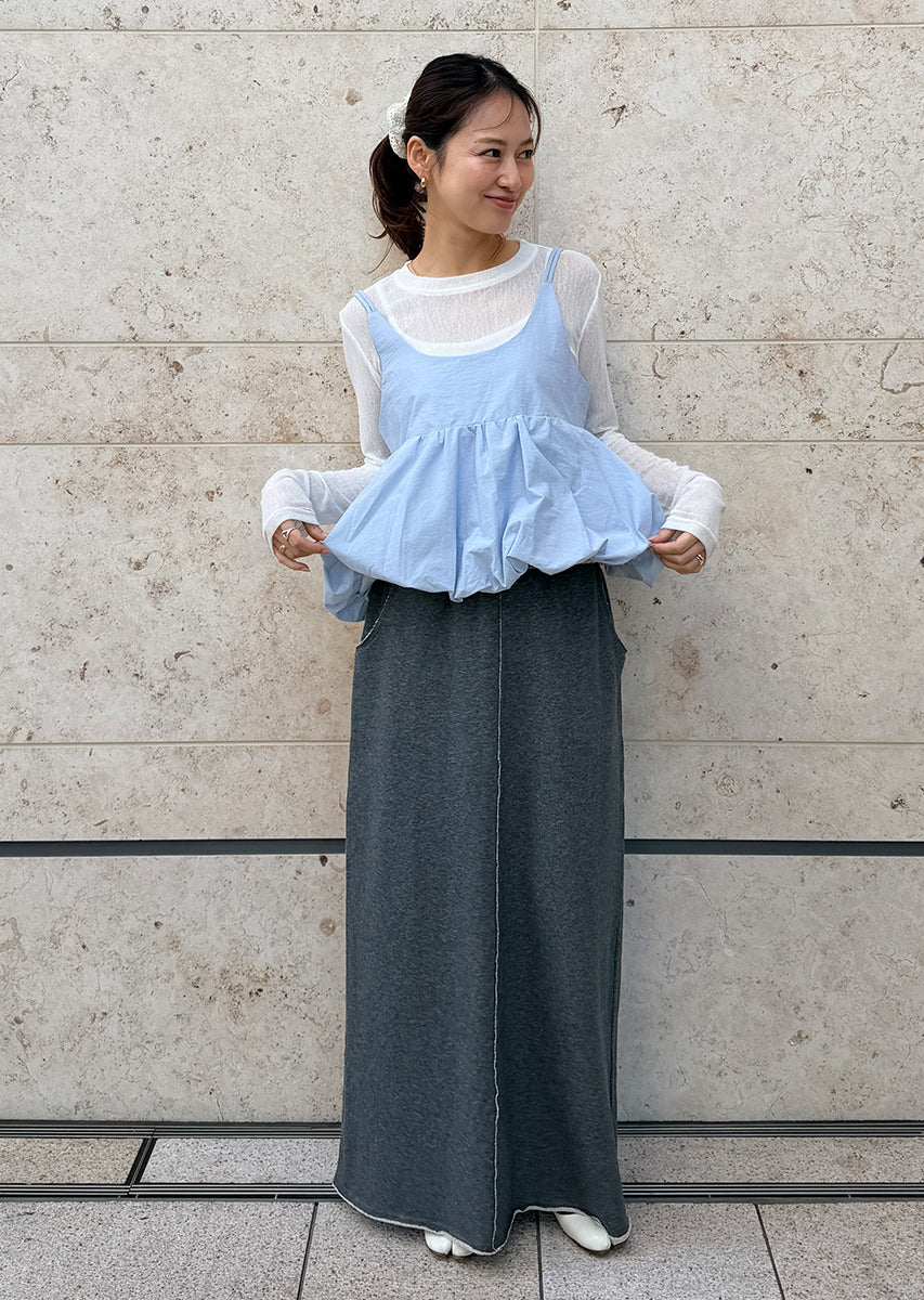 バルーンキャミレイヤードトップス