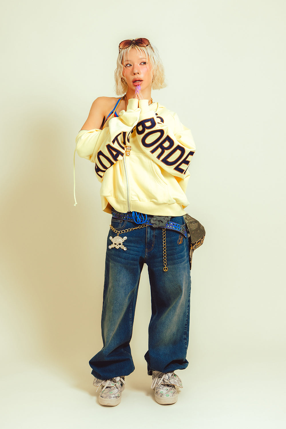 BACK BIG LOGO BG ZIP HOODIE