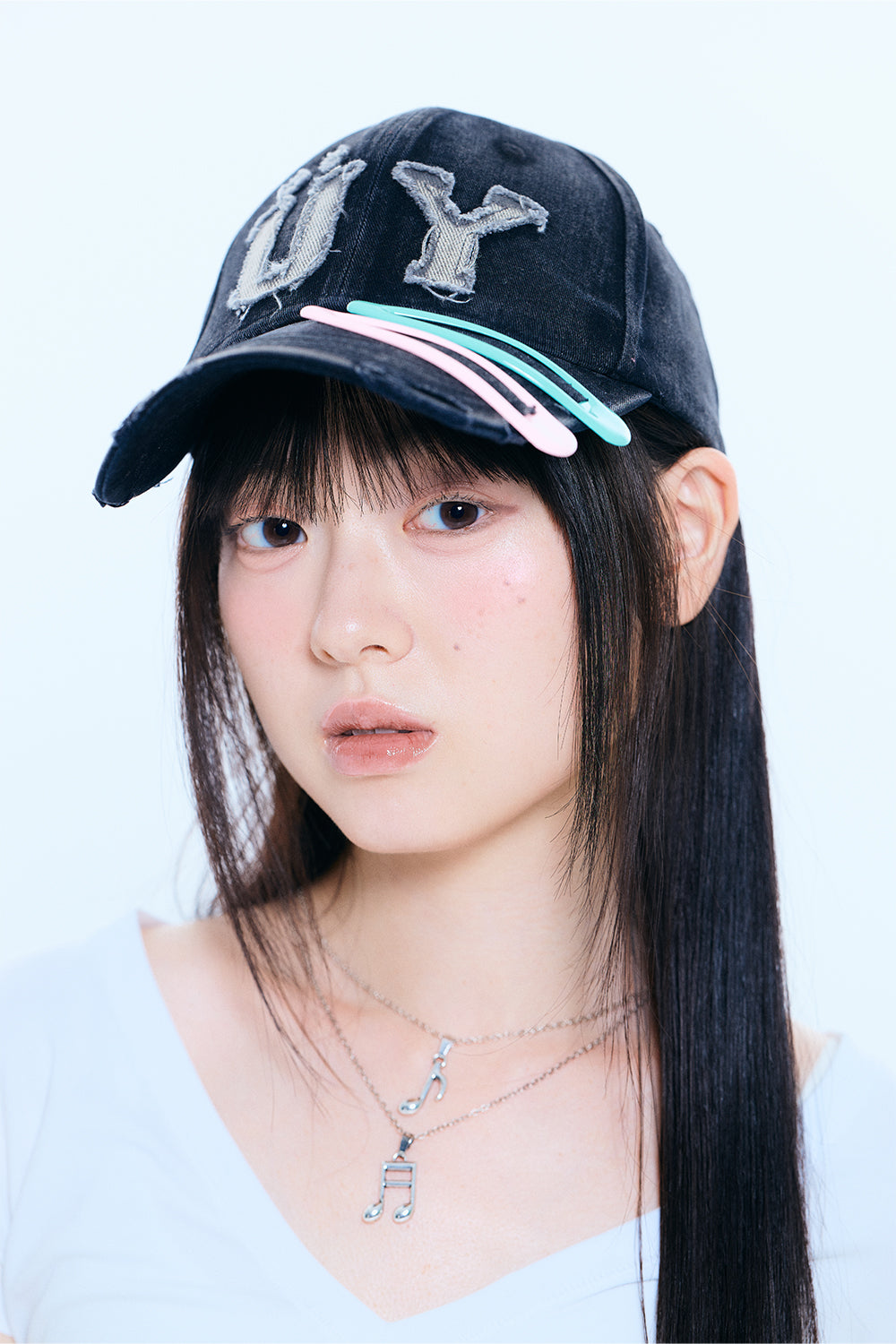 Pin set Patchwork cap+pouch (BLACK)
