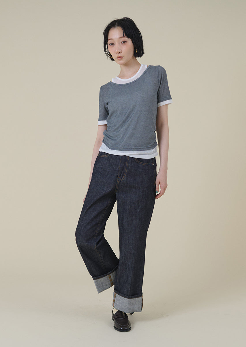 レイヤードシアートップス