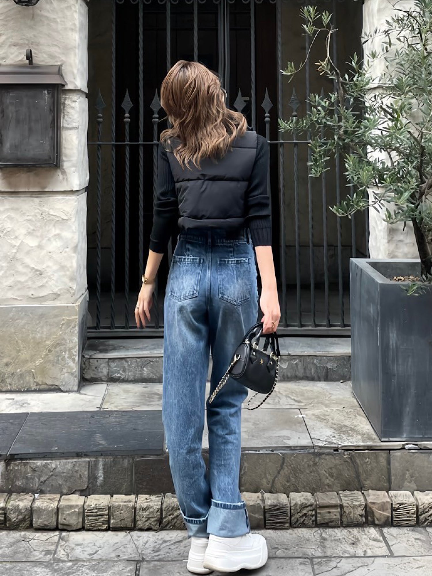 Mini boston shoulder bag