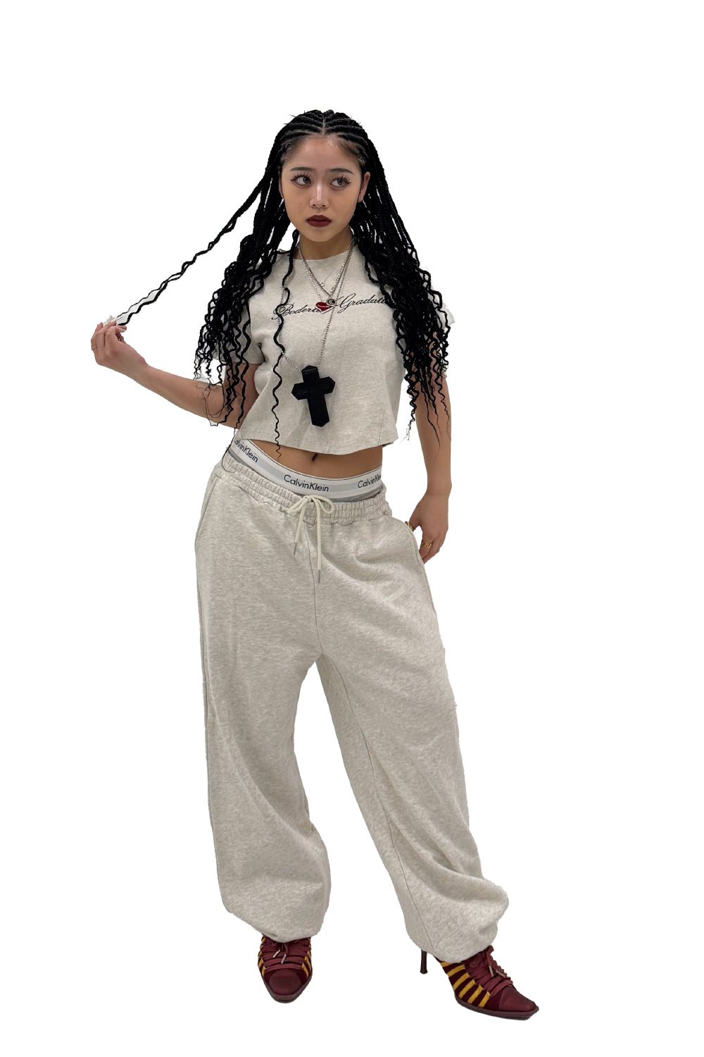 BORDERLESS GRADATION BACK LOGO PANTS