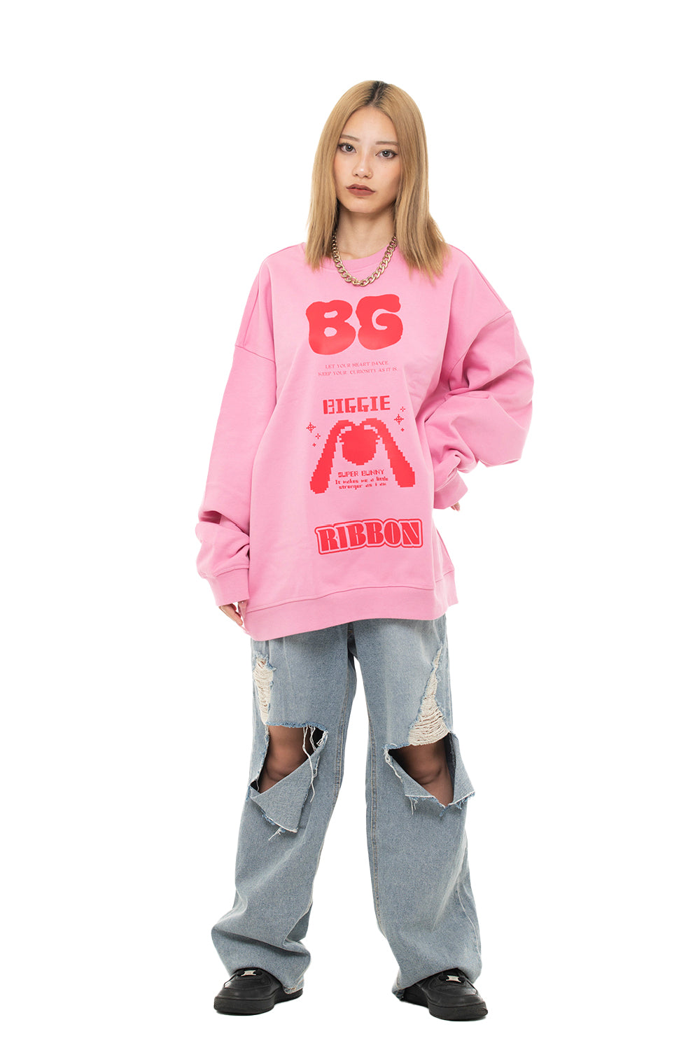 BG LOGO&PIXEL ART PULLOVER