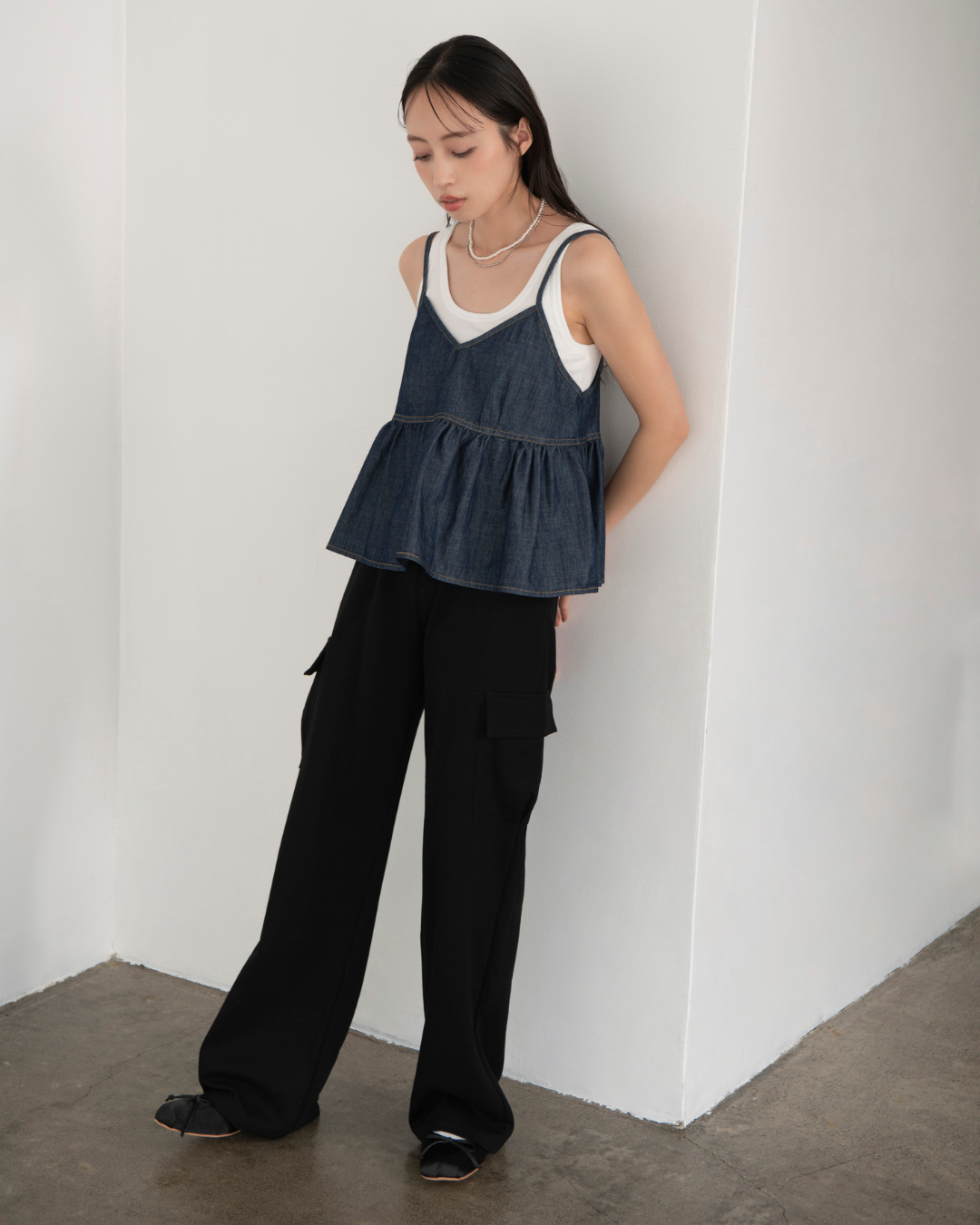 ノースリーブスウェットセットアップ