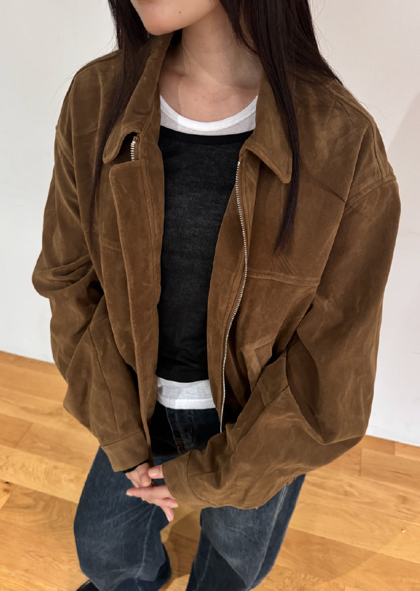 フェイクスウェードブルゾン