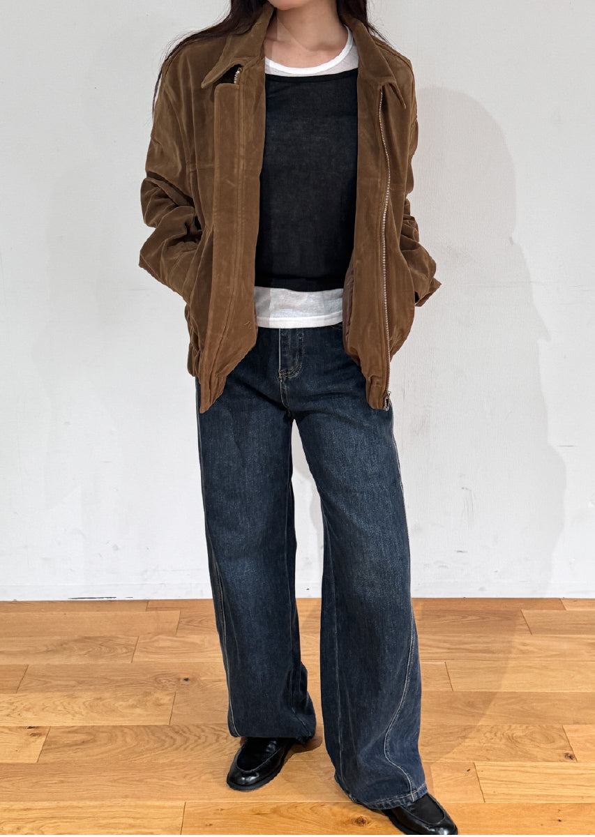 フェイクスウェードブルゾン