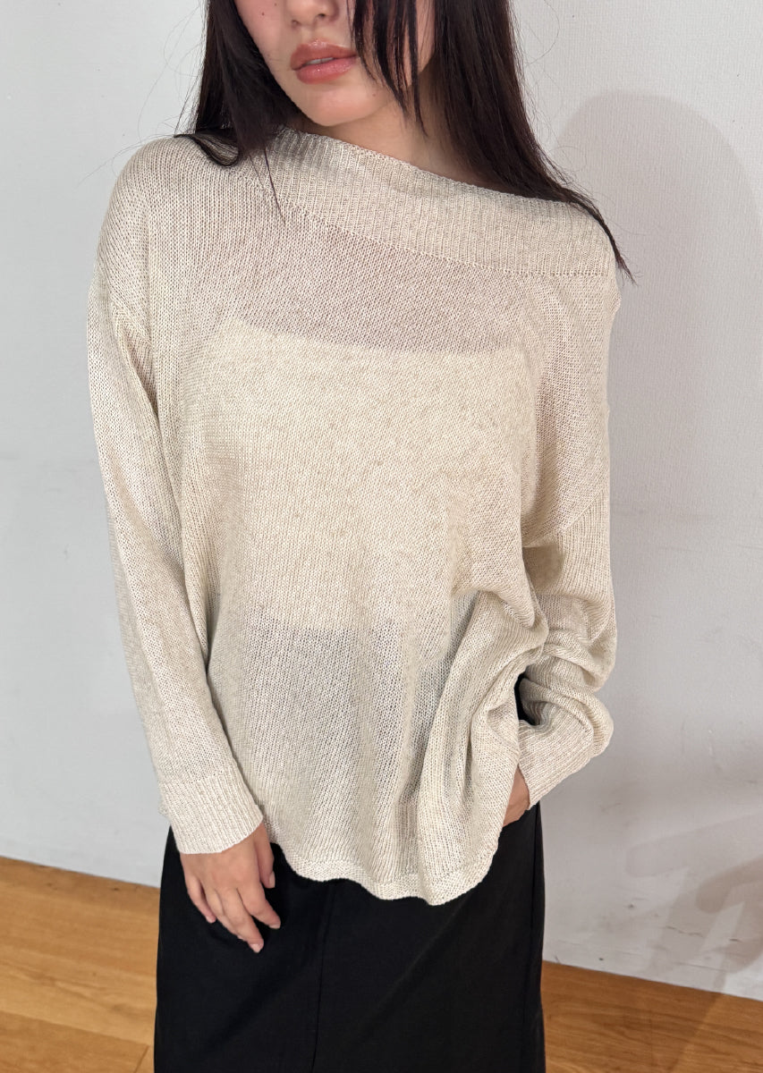 オフショルニットトップス