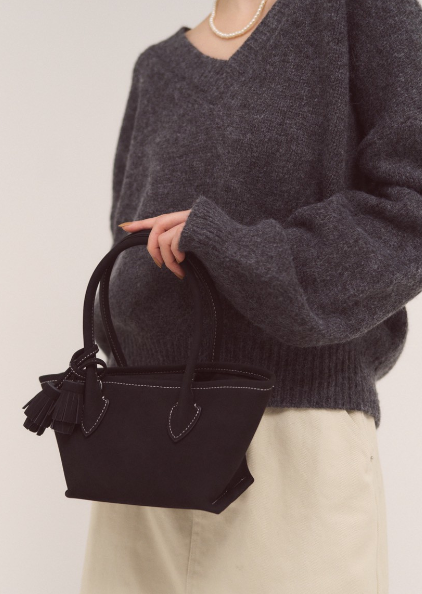 フェイクスエードタッセルトートBAG