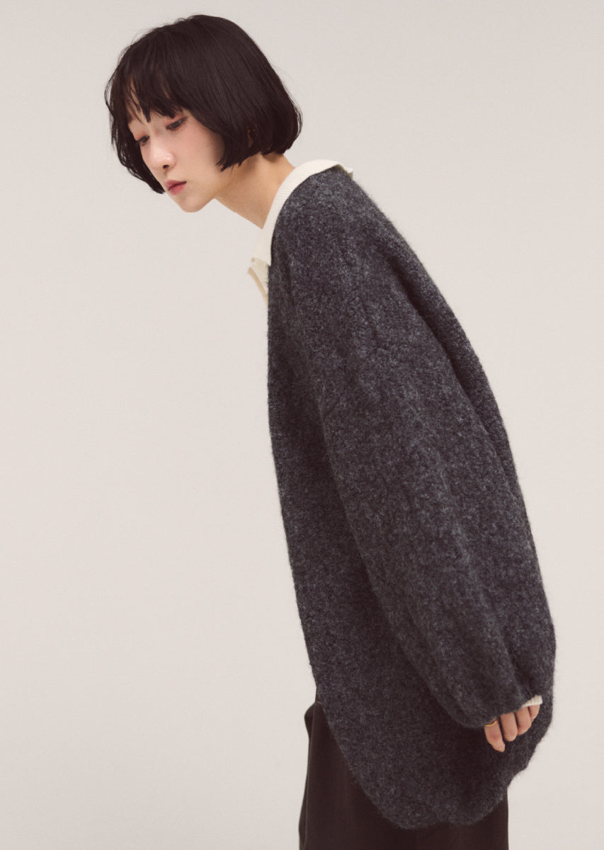 シャギーニットコクーンカーディガン