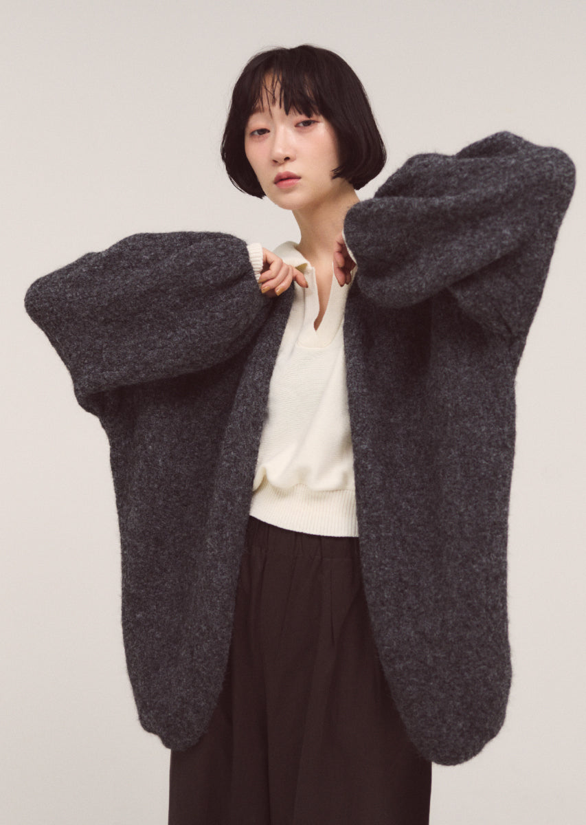 シャギーニットコクーンカーディガン