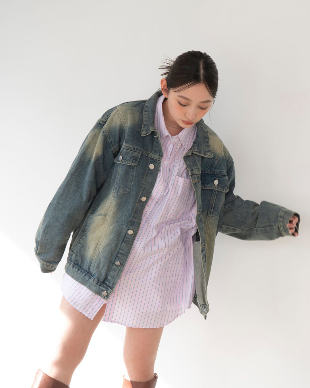 BIGストライプシャツ