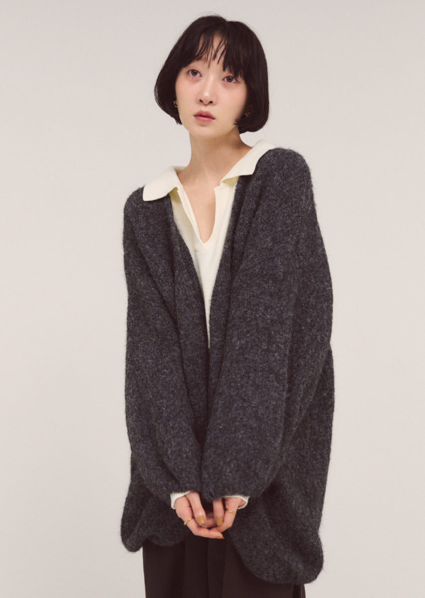シャギーニットコクーンカーディガン