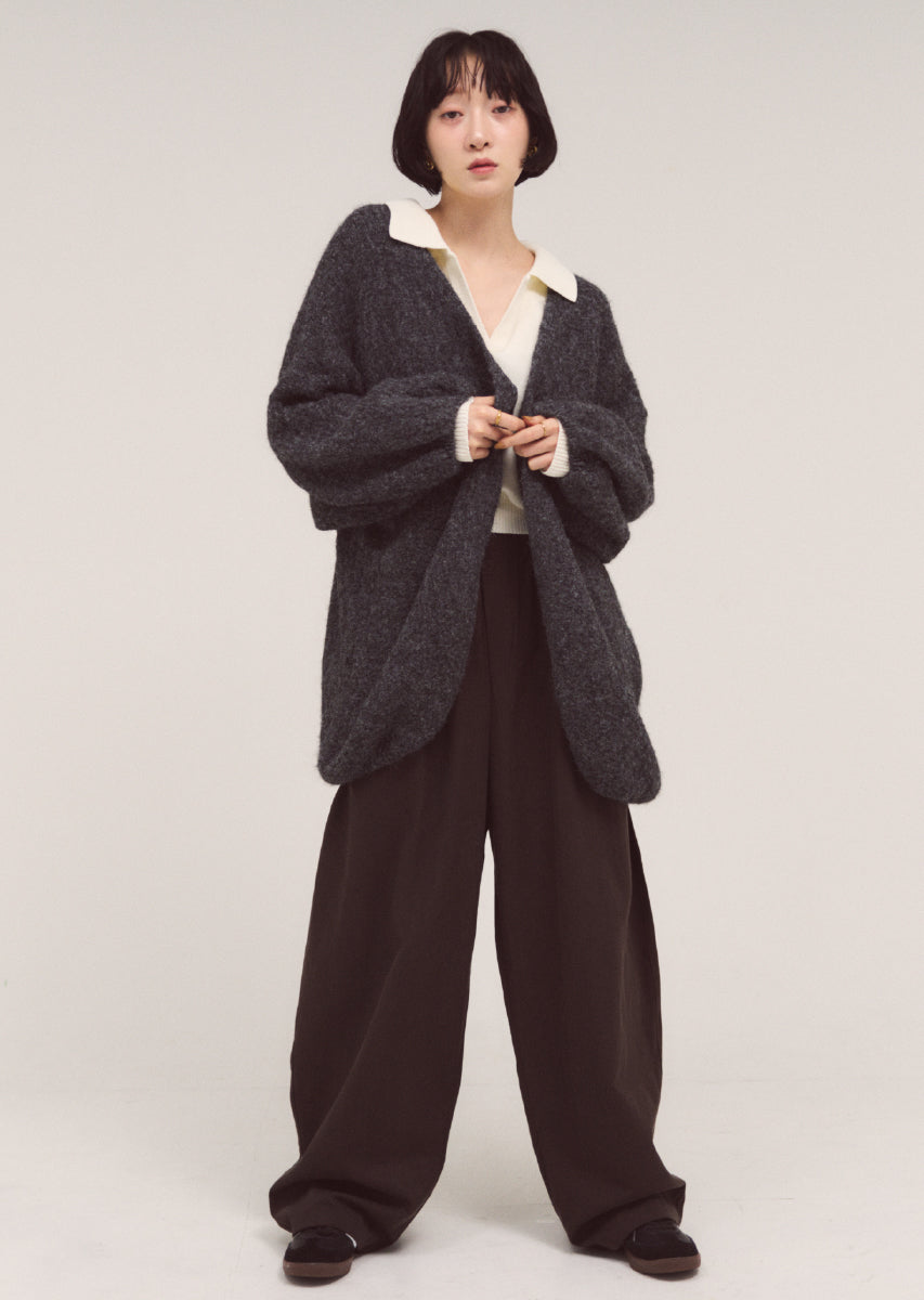 シャギーニットコクーンカーディガン