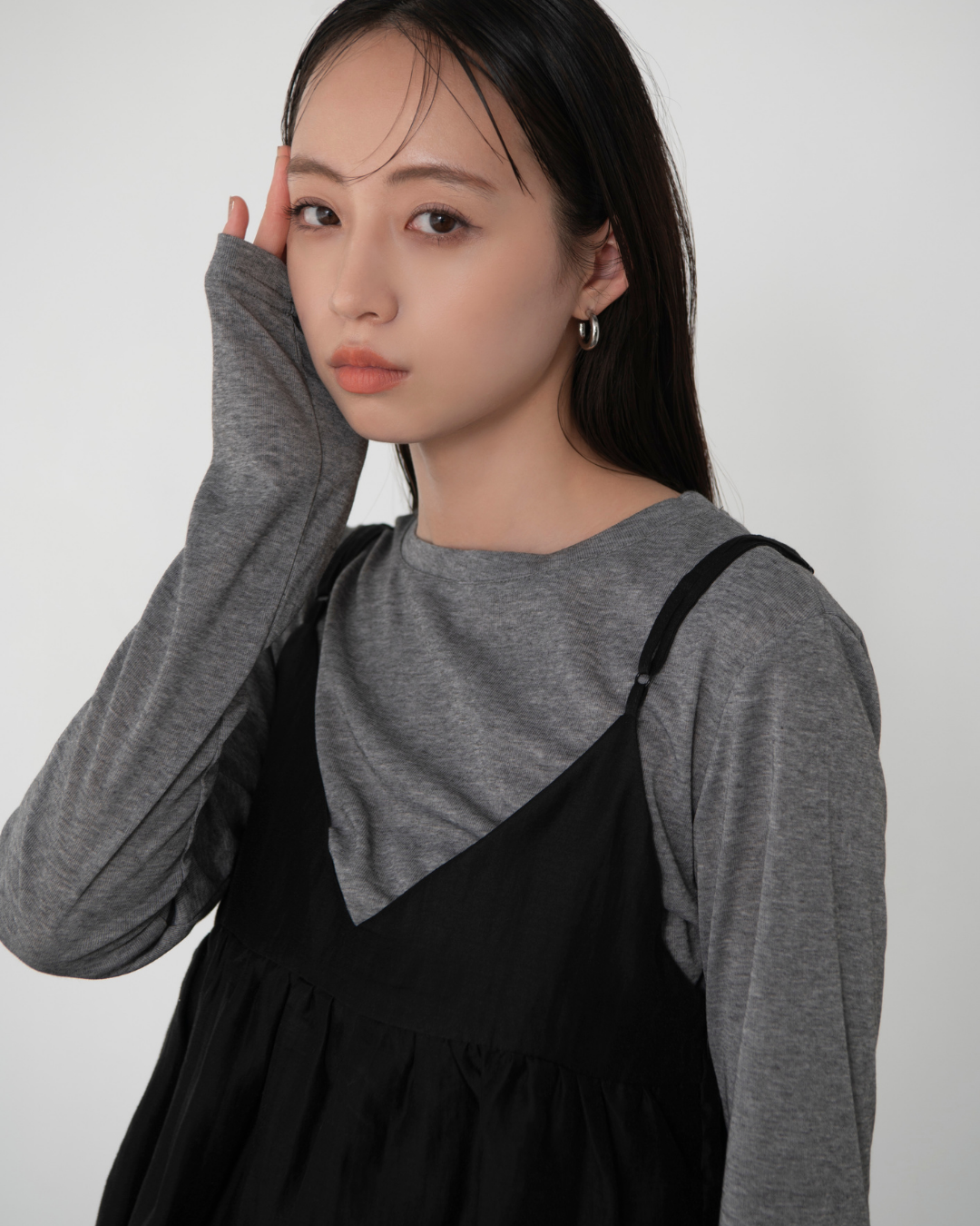 ビスチェ付きシアートップス