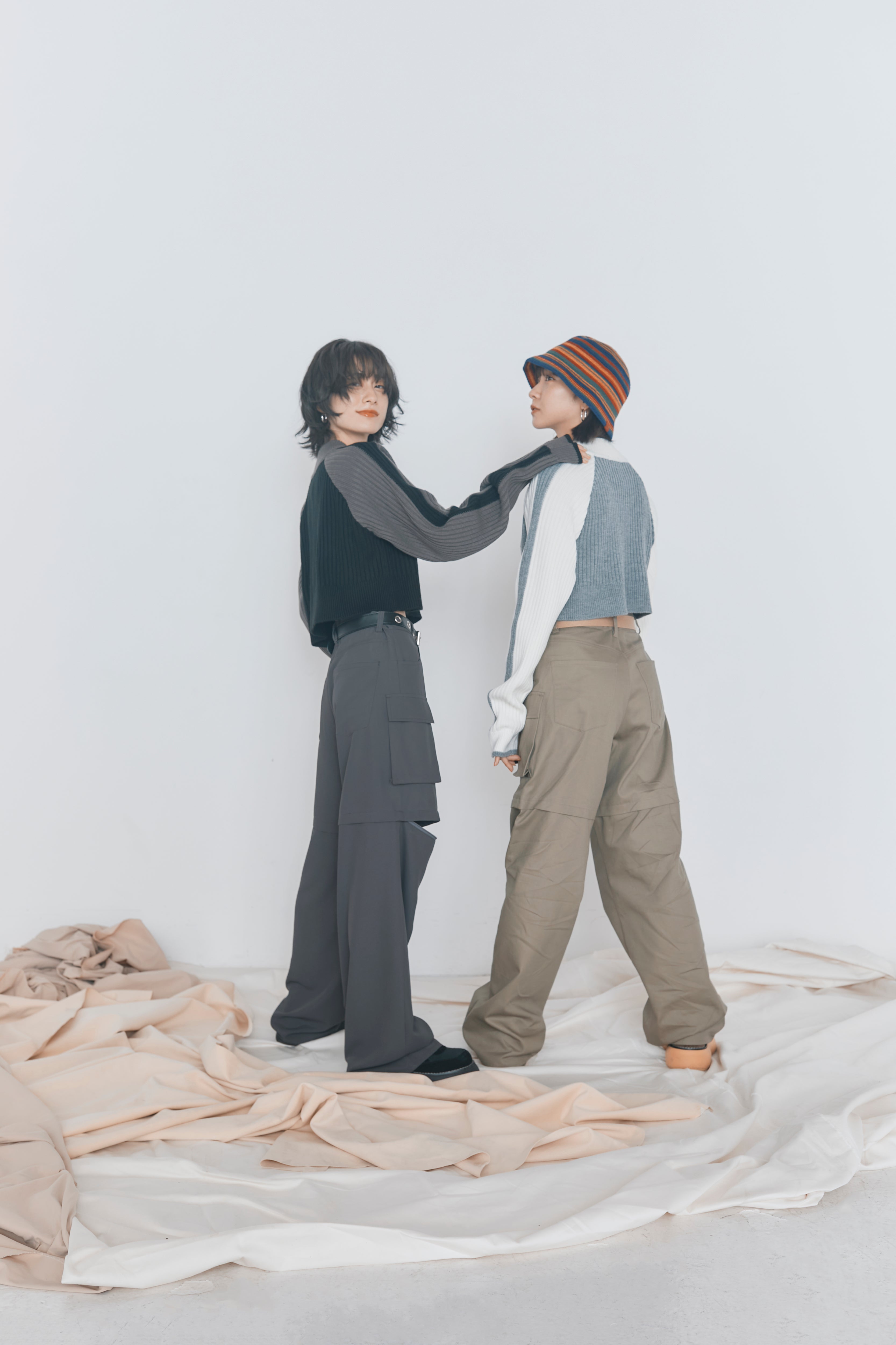 now&mikina produce「Half zip knit 」