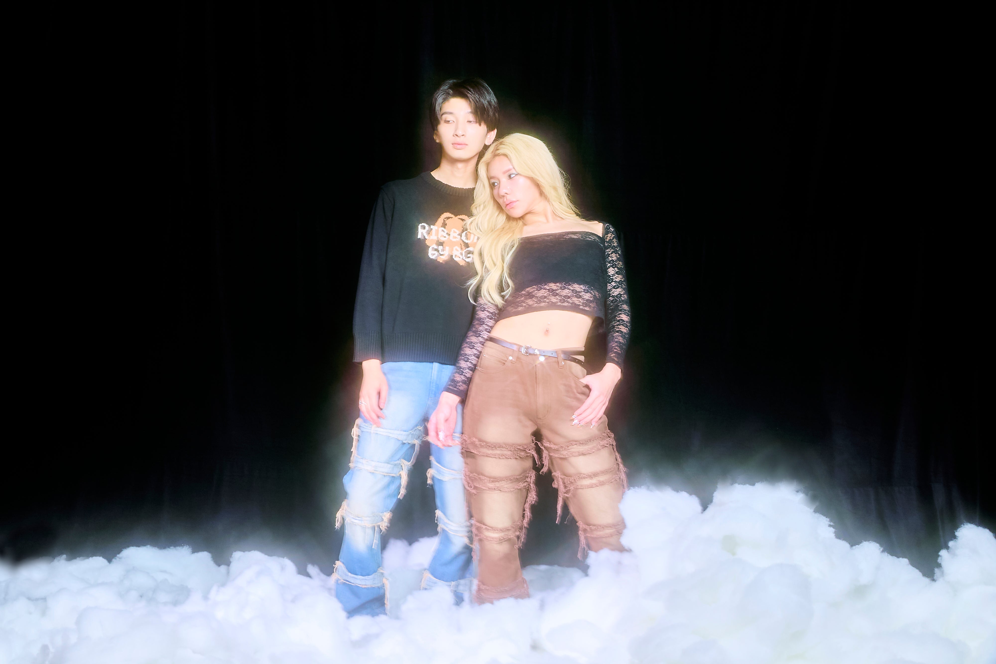 SWITCHING FRINGE DENIM