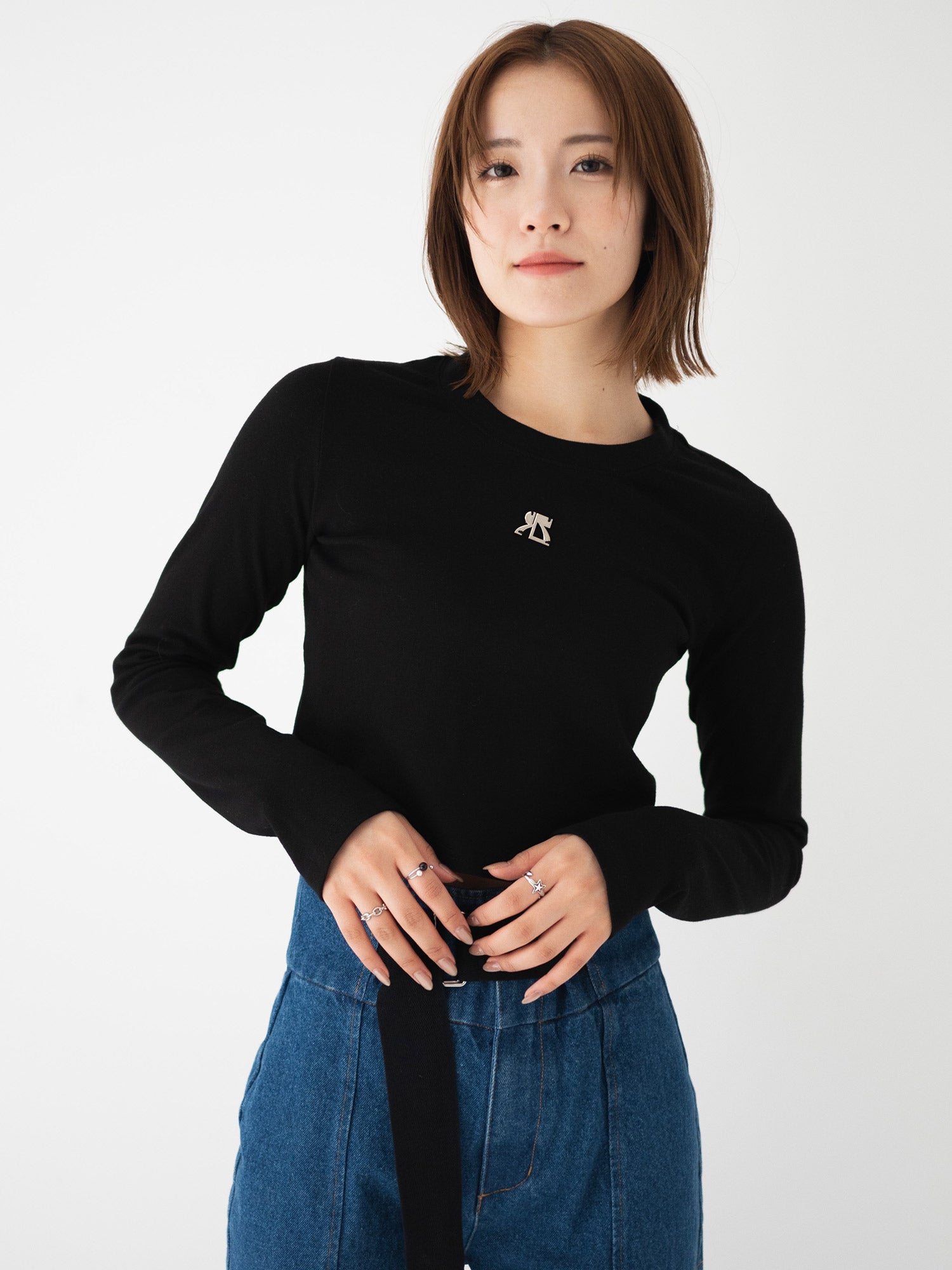 RNプレートクロップド ロンTee