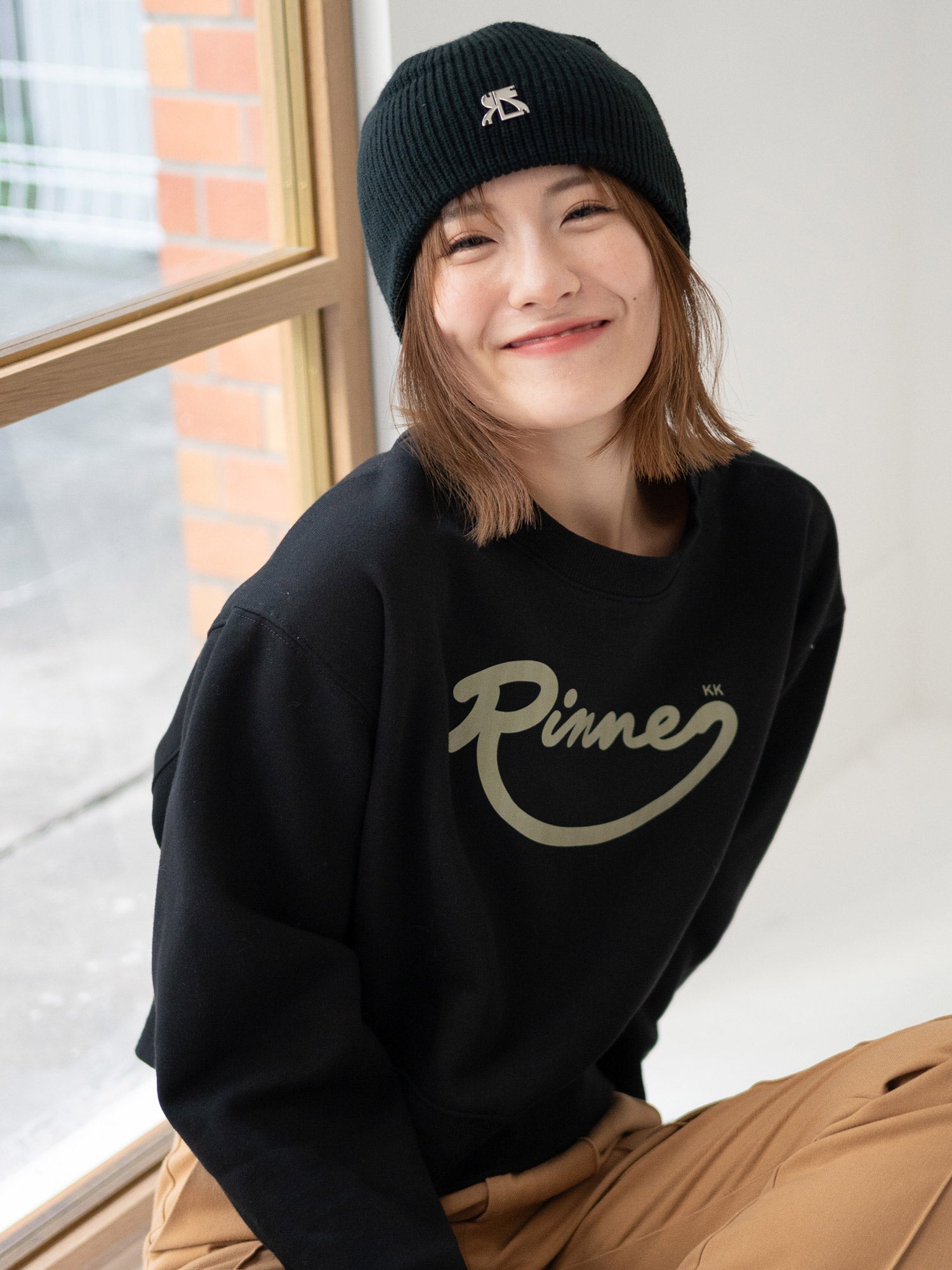 RINNUロゴショートスウェット