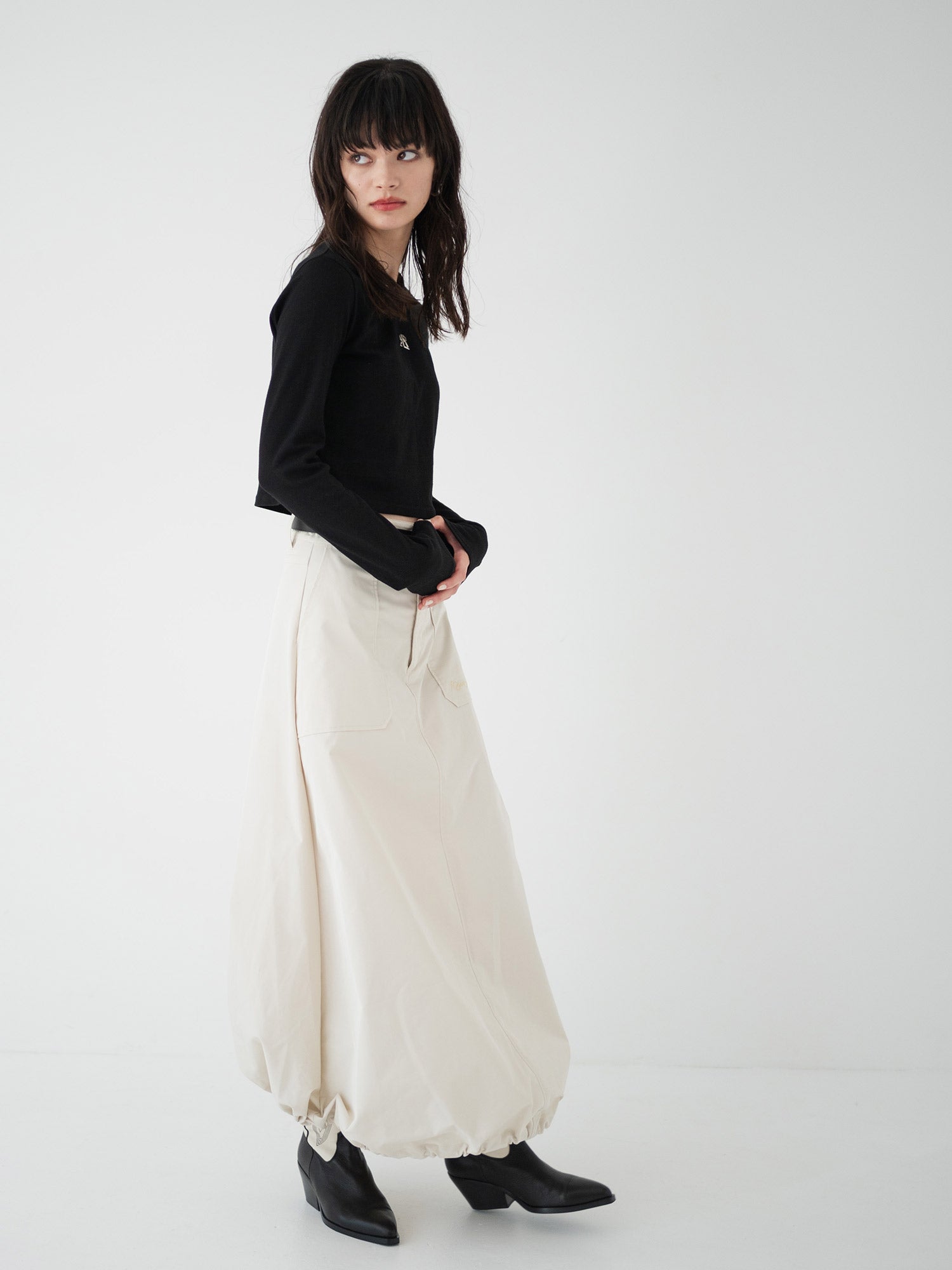 RNプレートクロップド ロンTee