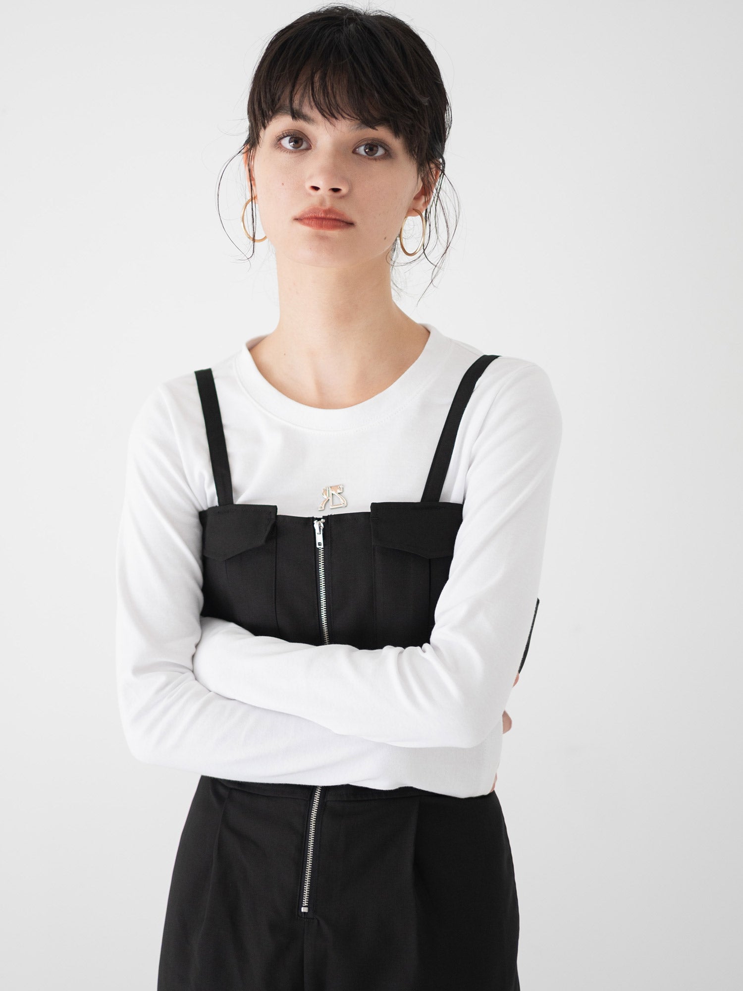 RNプレートクロップド ロンTee