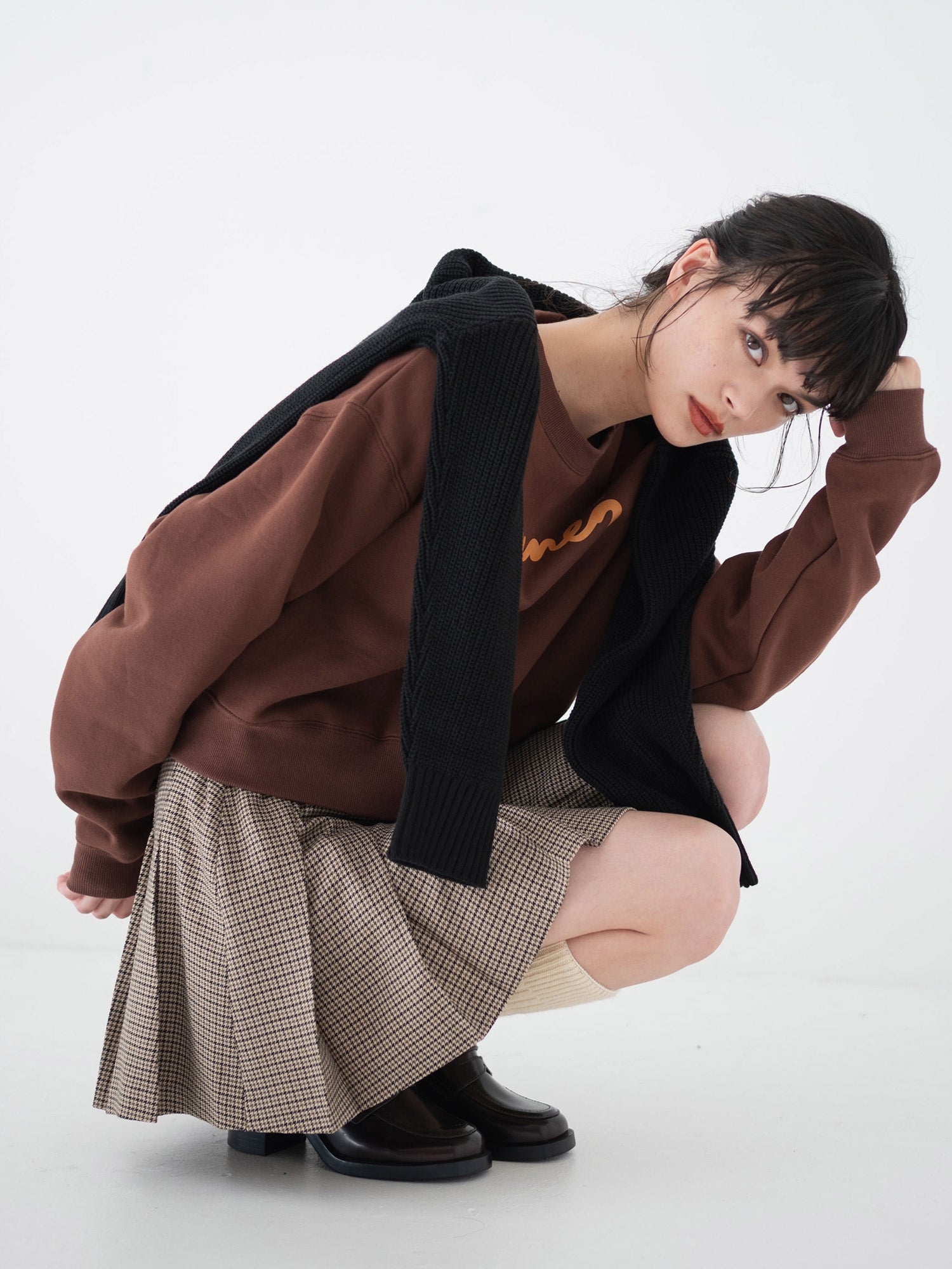 RINNUロゴショートスウェット