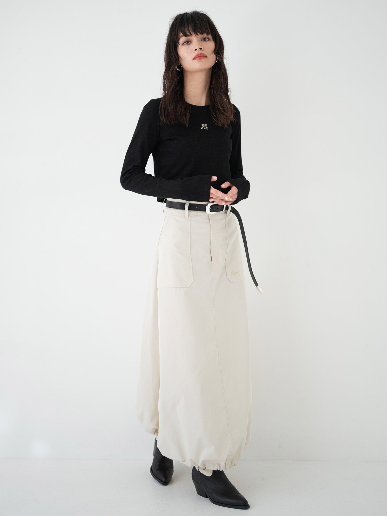 RNプレートクロップド ロンTee