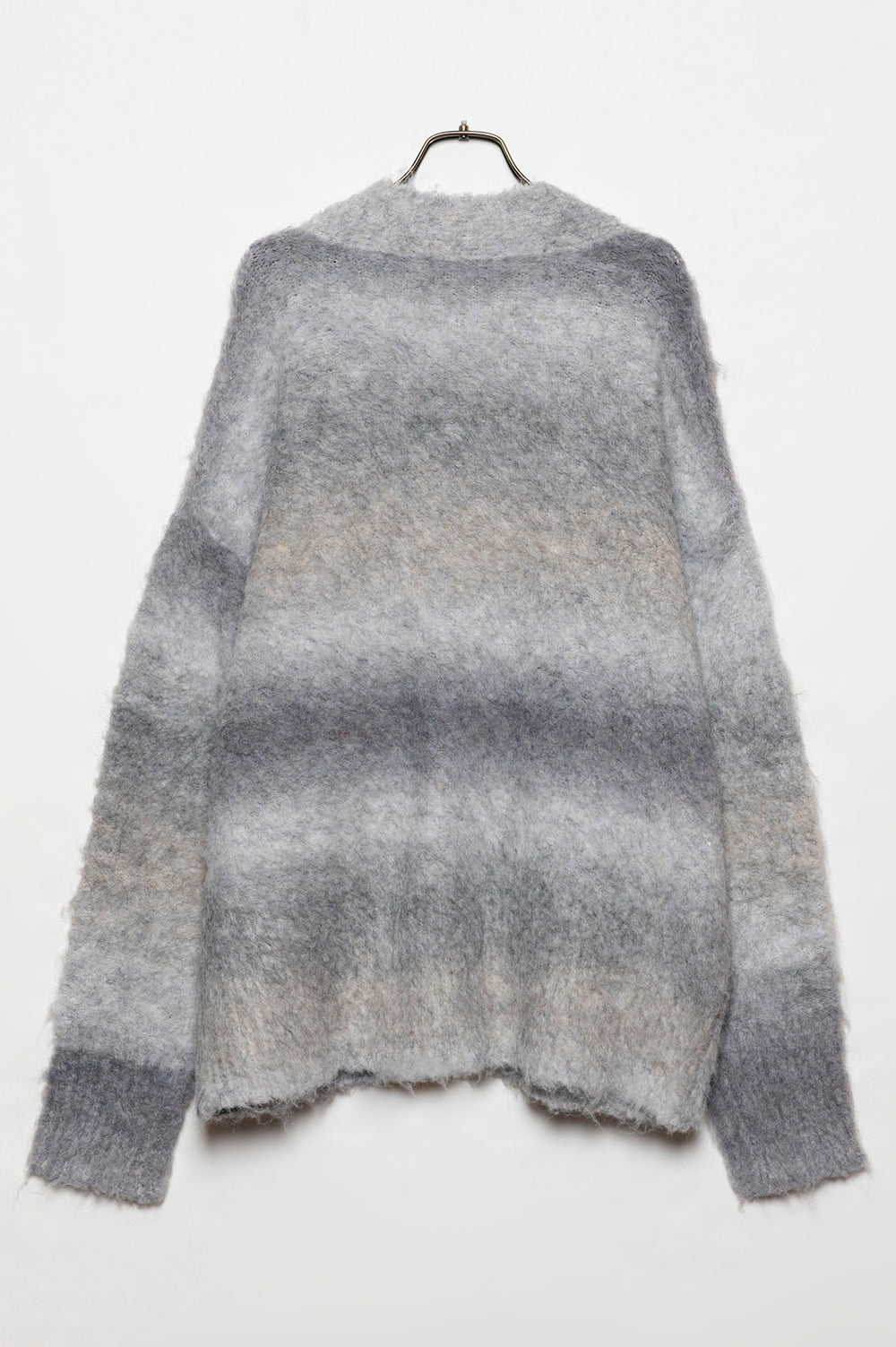 ボーダーシャギーカーディガン