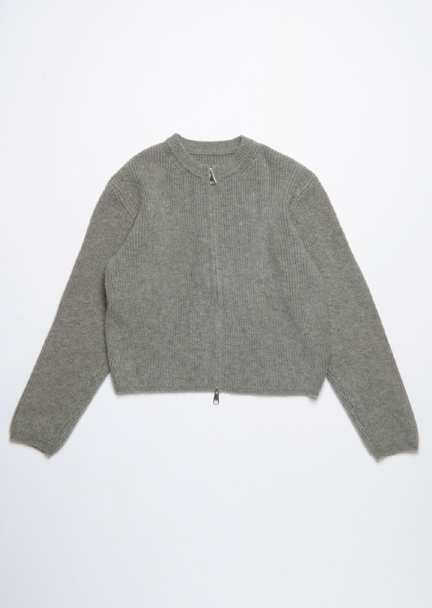 ダブルジップカーディガン