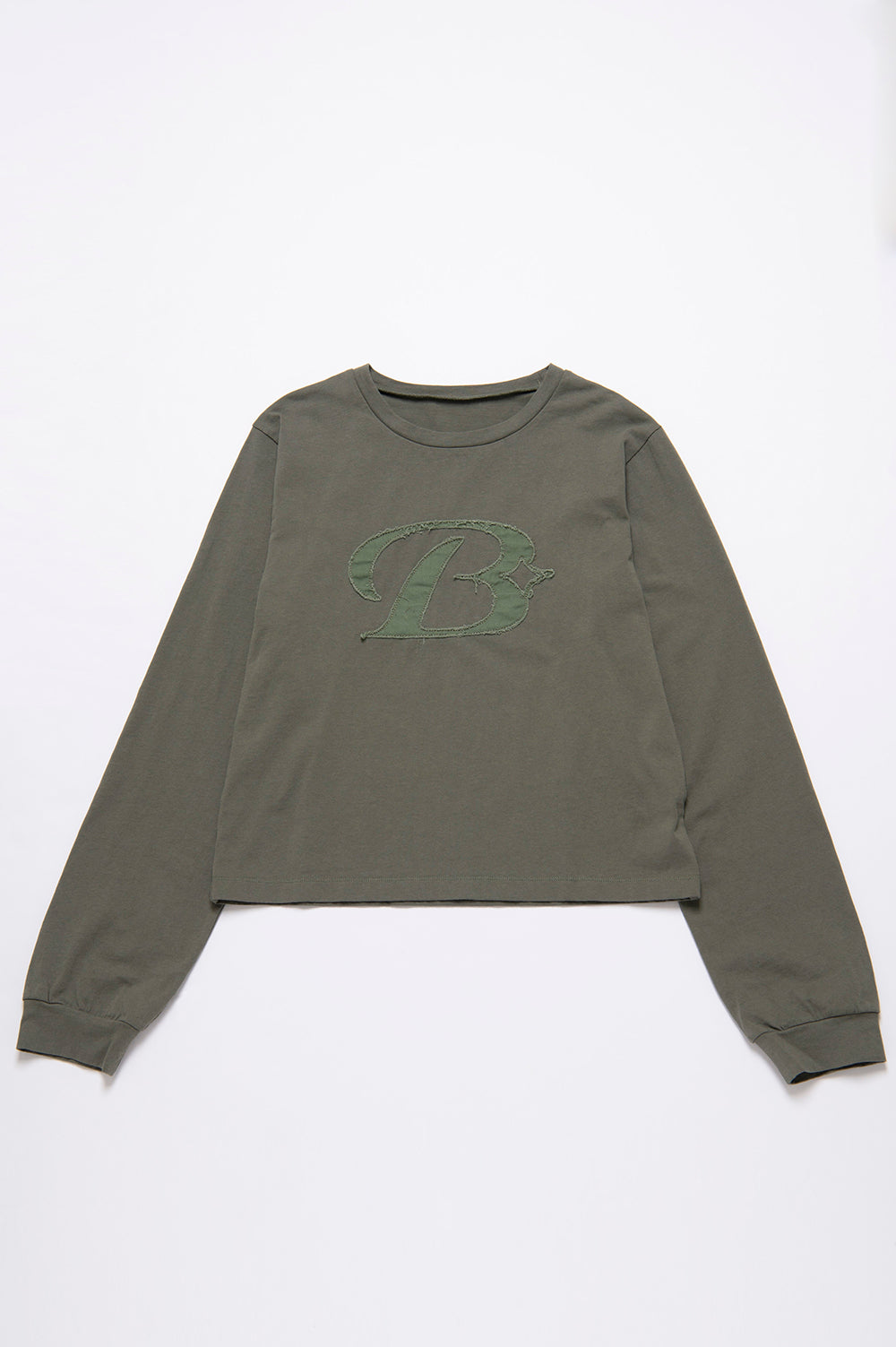B ICON EMBROIDERED PATCH PULLOVER