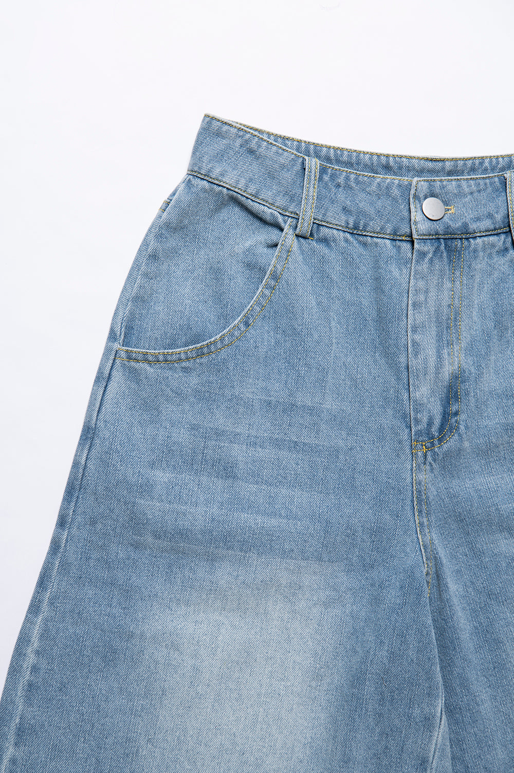 LACE DENIM HALF PANTS