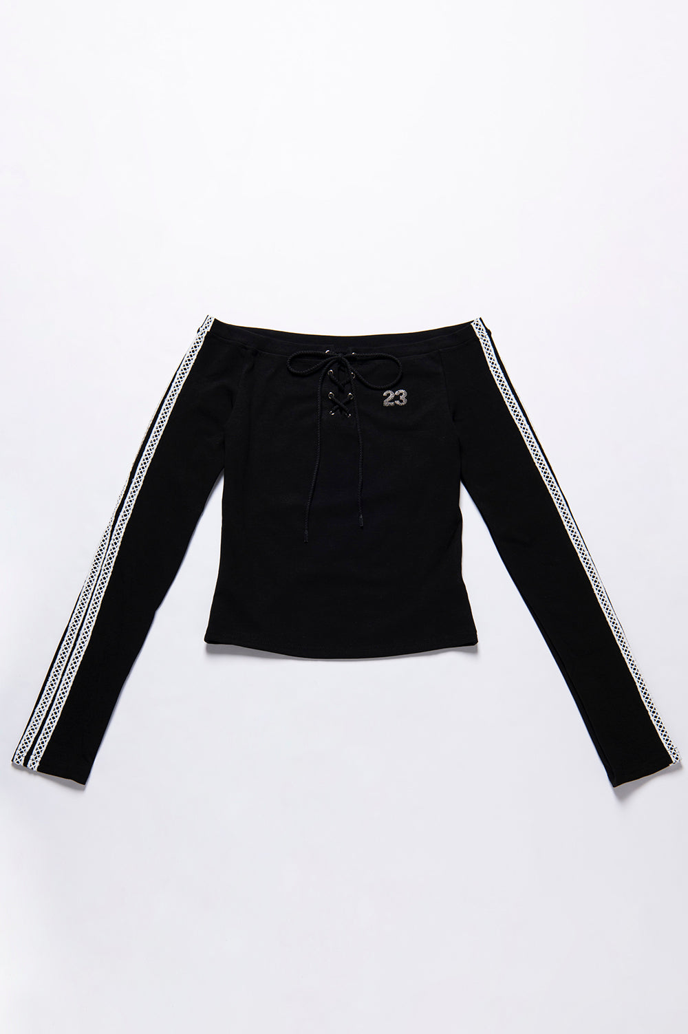 LACE UP OFF SHOULDER TOPS