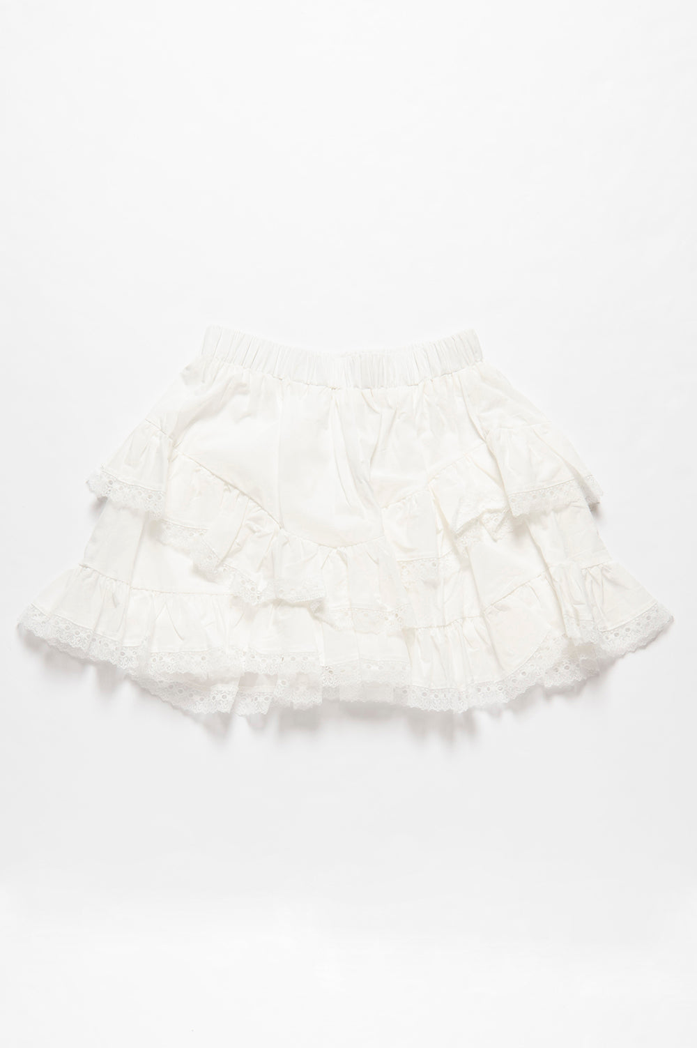 レース付フリルミニスカート