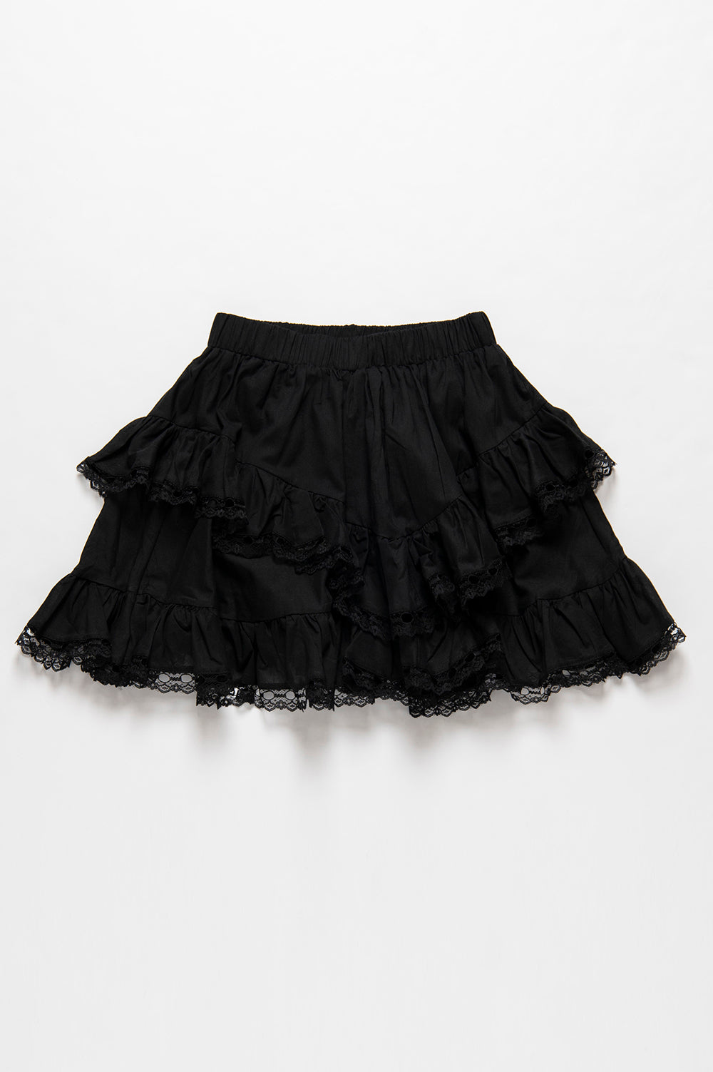 レース付フリルミニスカート