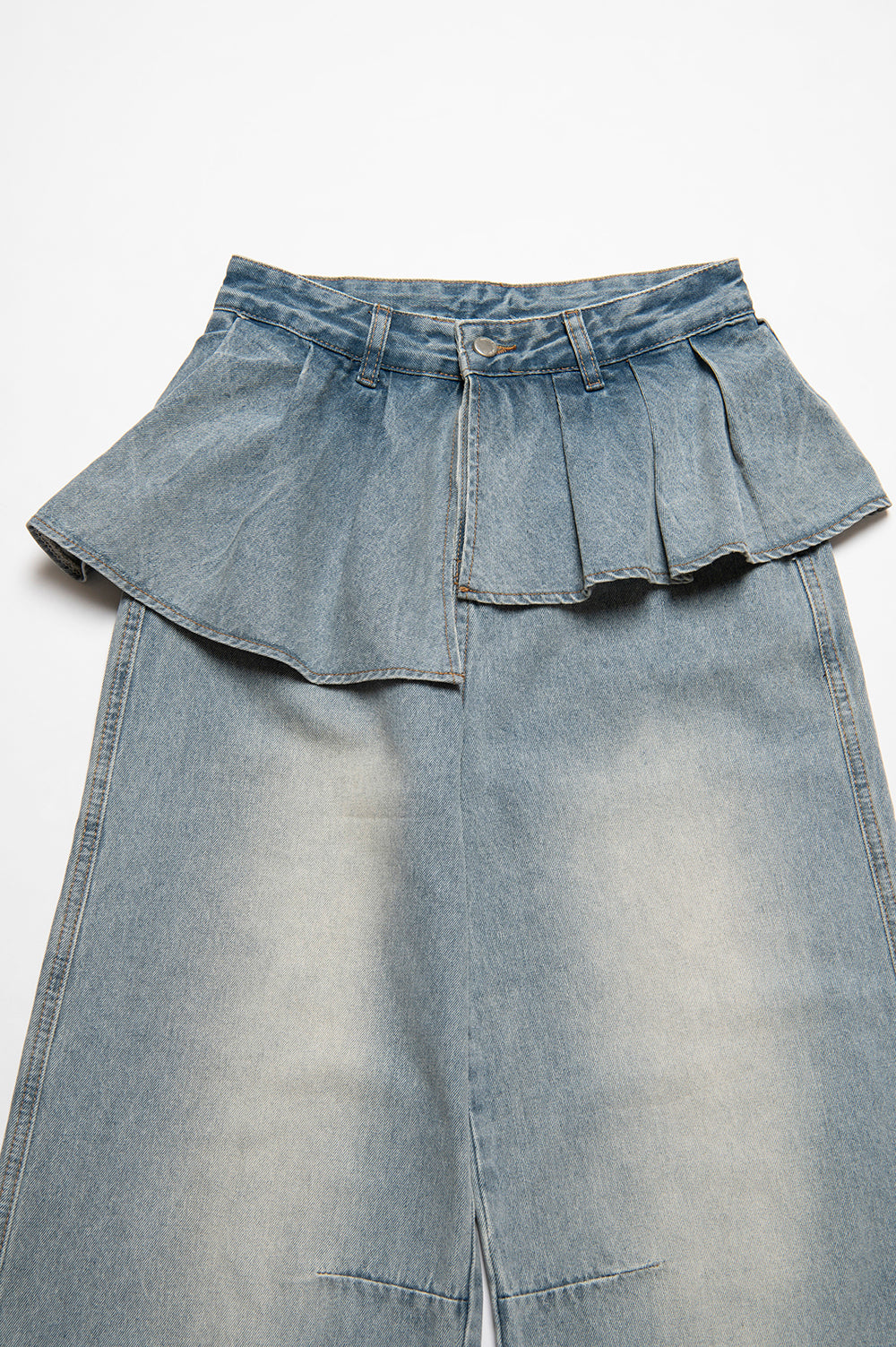 レイヤードデザインデニムパンツ