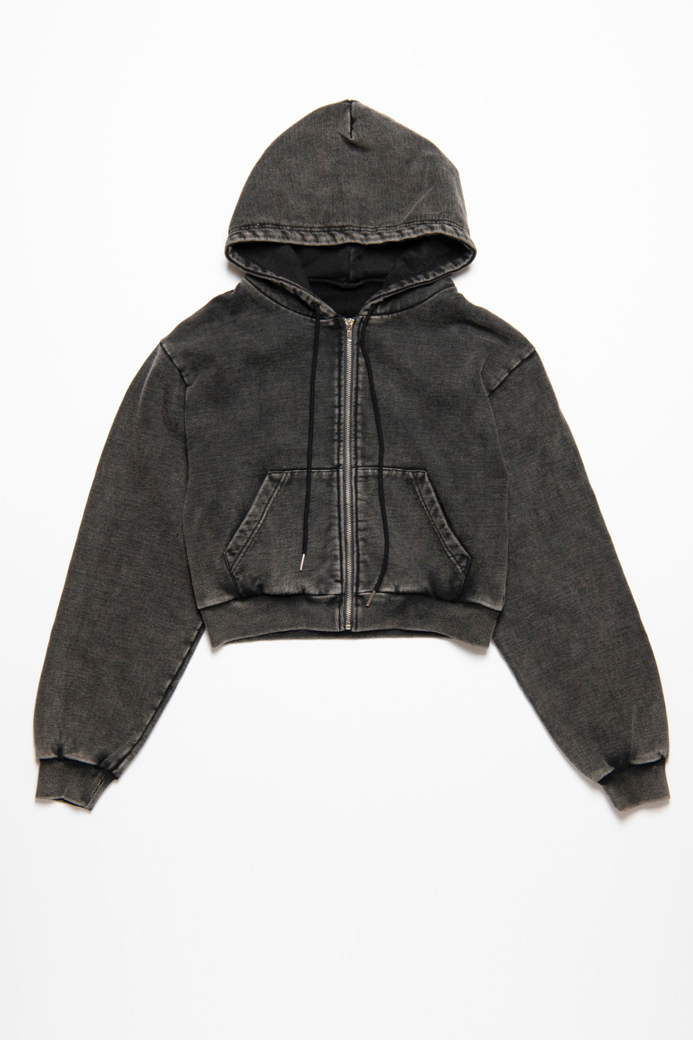 SHORT ZIP FADE HOODIE