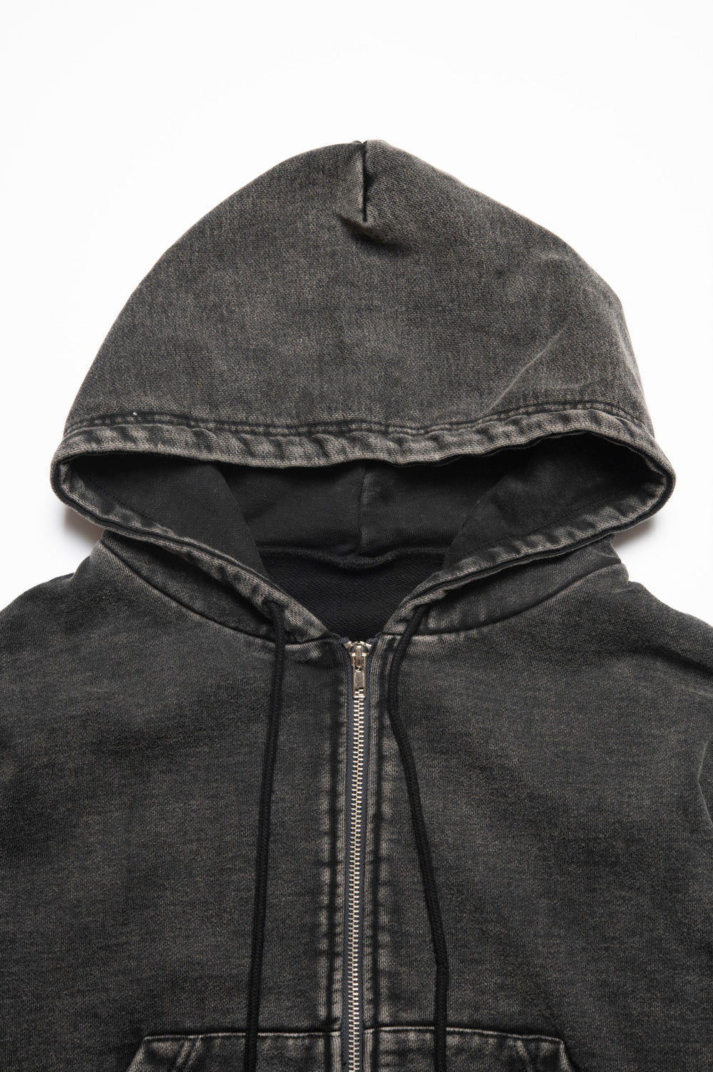SHORT ZIP FADE HOODIE