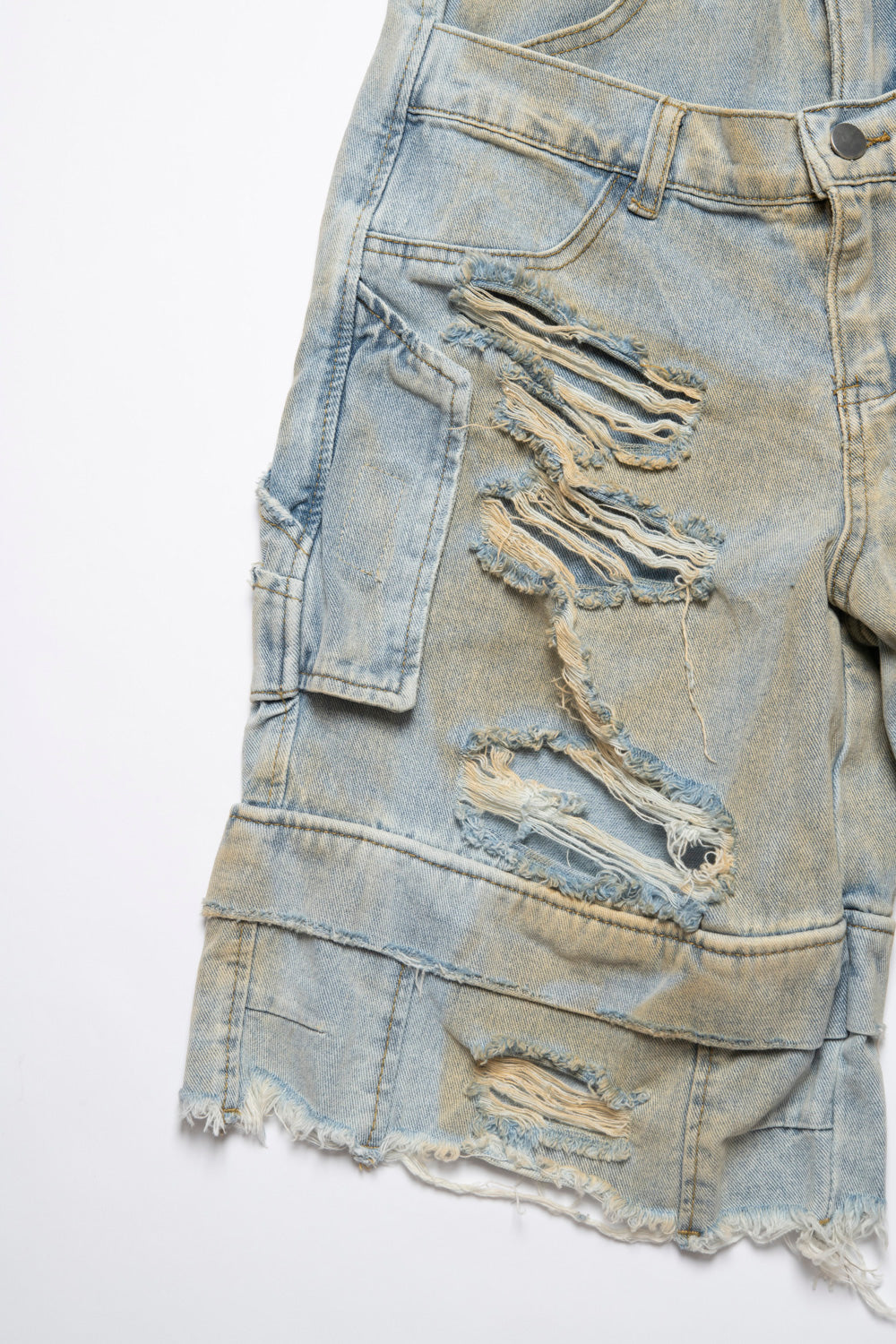 CRASH DAMAGE DENIM PANTS