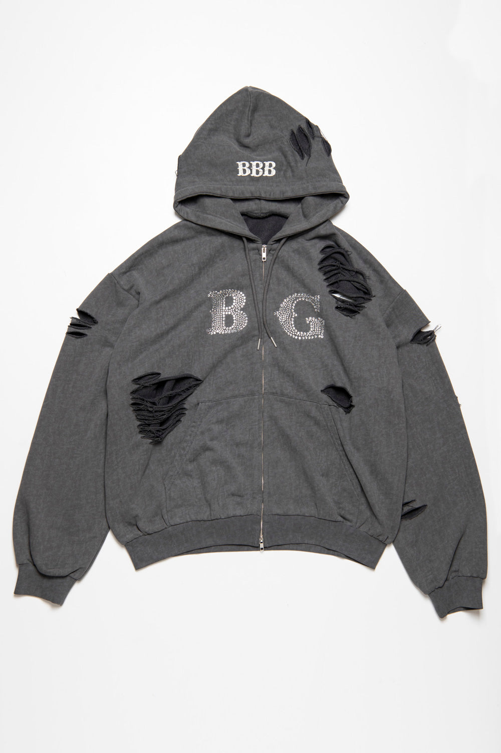 FADE DAMAGE ZIP HOODIE