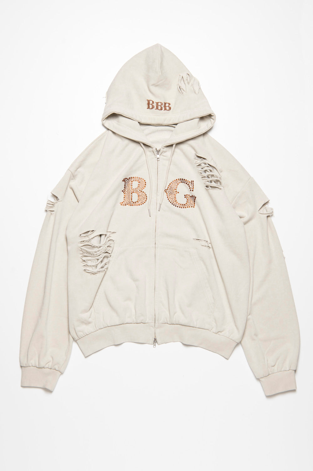 FADE DAMAGE ZIP HOODIE