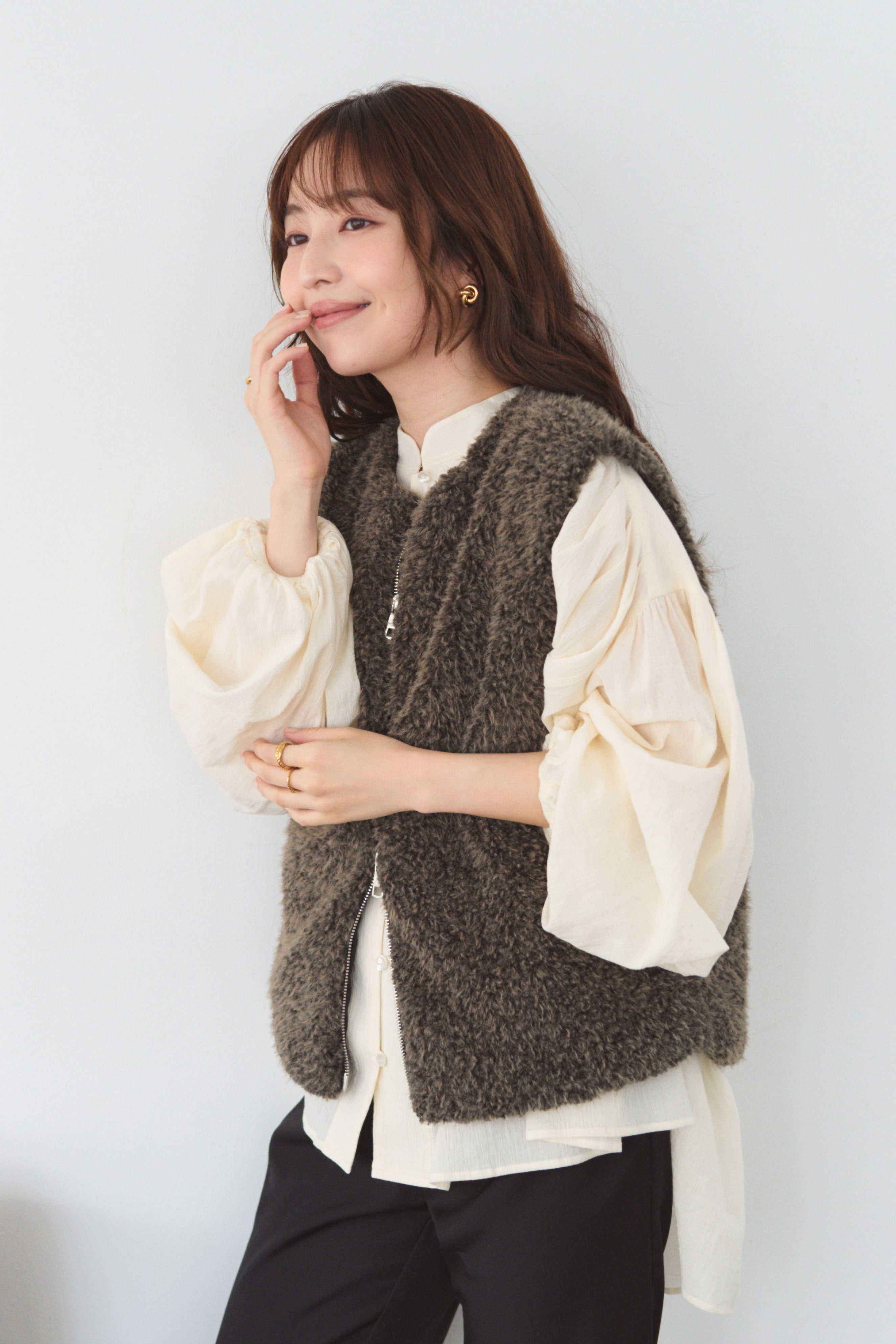 <9/28(月)昼12時まで特別価格!>ダブルジップボアベスト