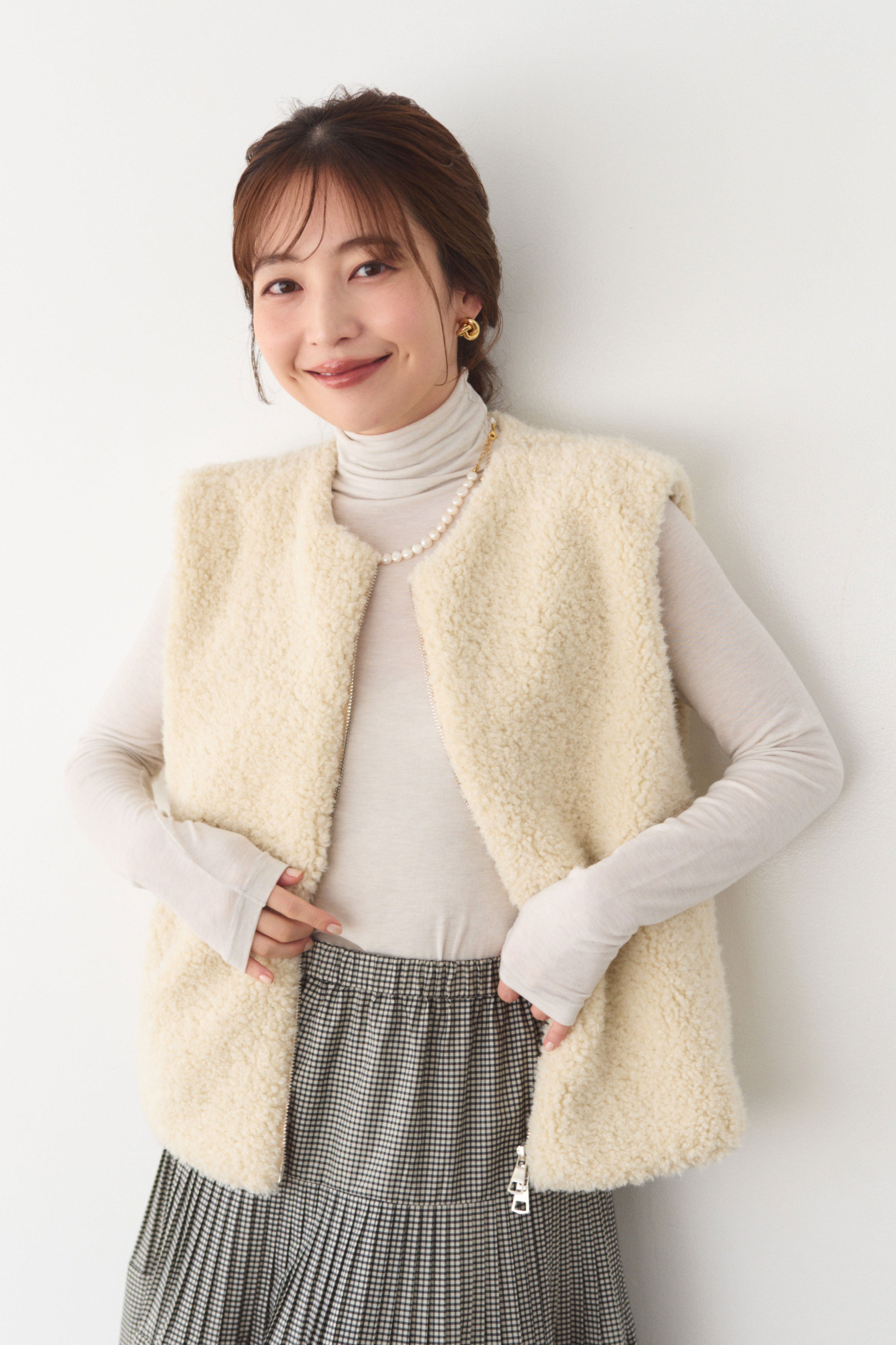 <9/28(月)昼12時まで特別価格!>ダブルジップボアベスト