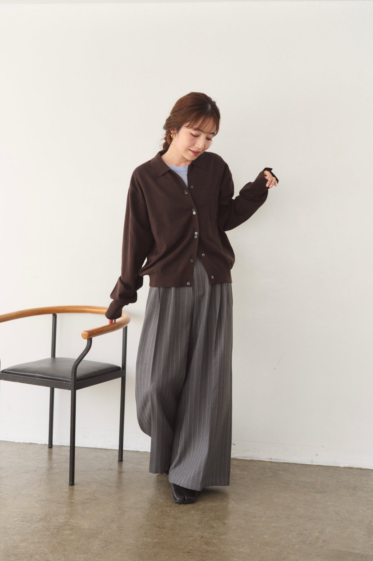 ストライプタックパンツ