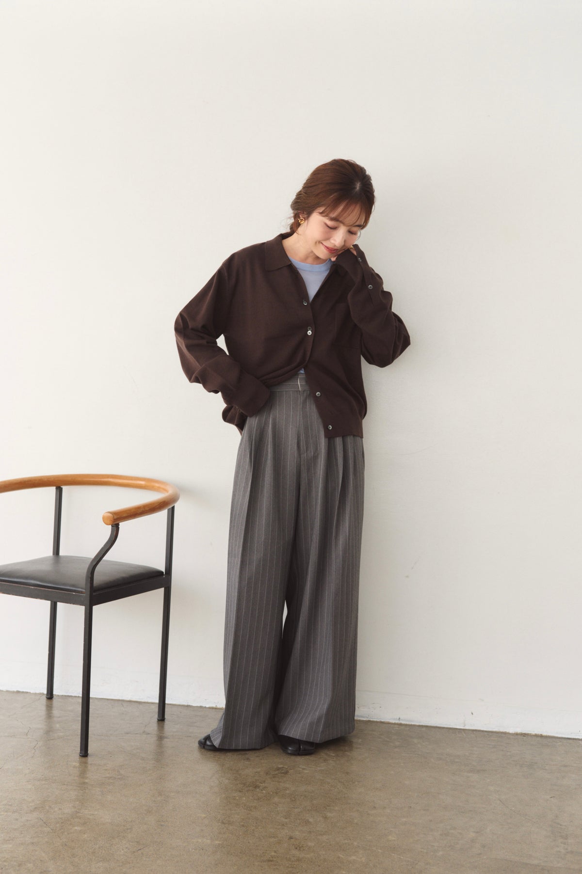 ストライプタックパンツ