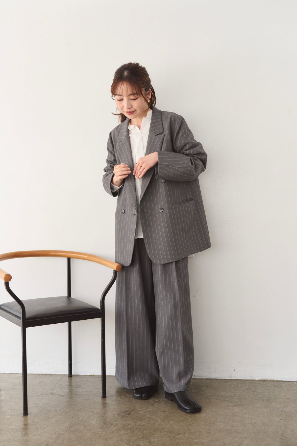 ストライプタックパンツ