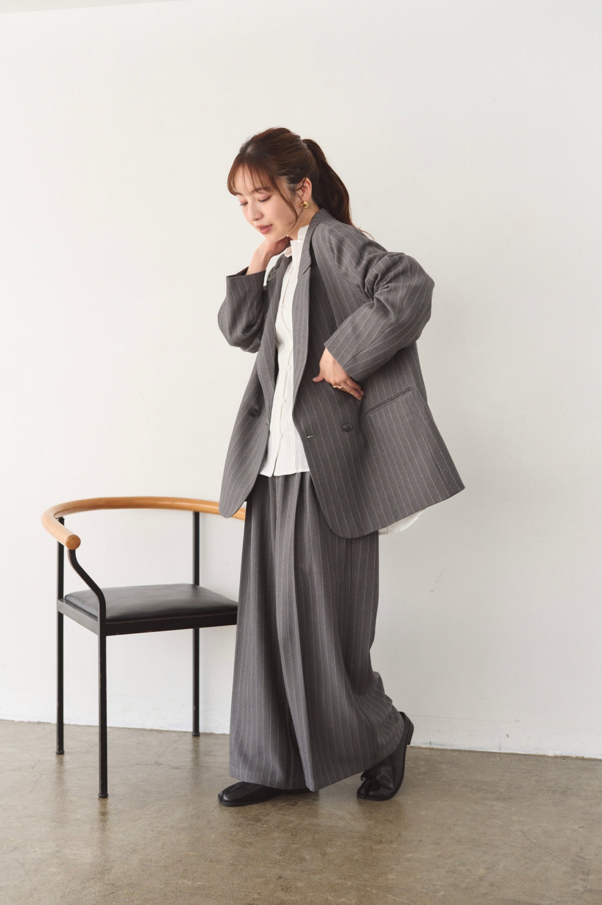 ストライプタックパンツ