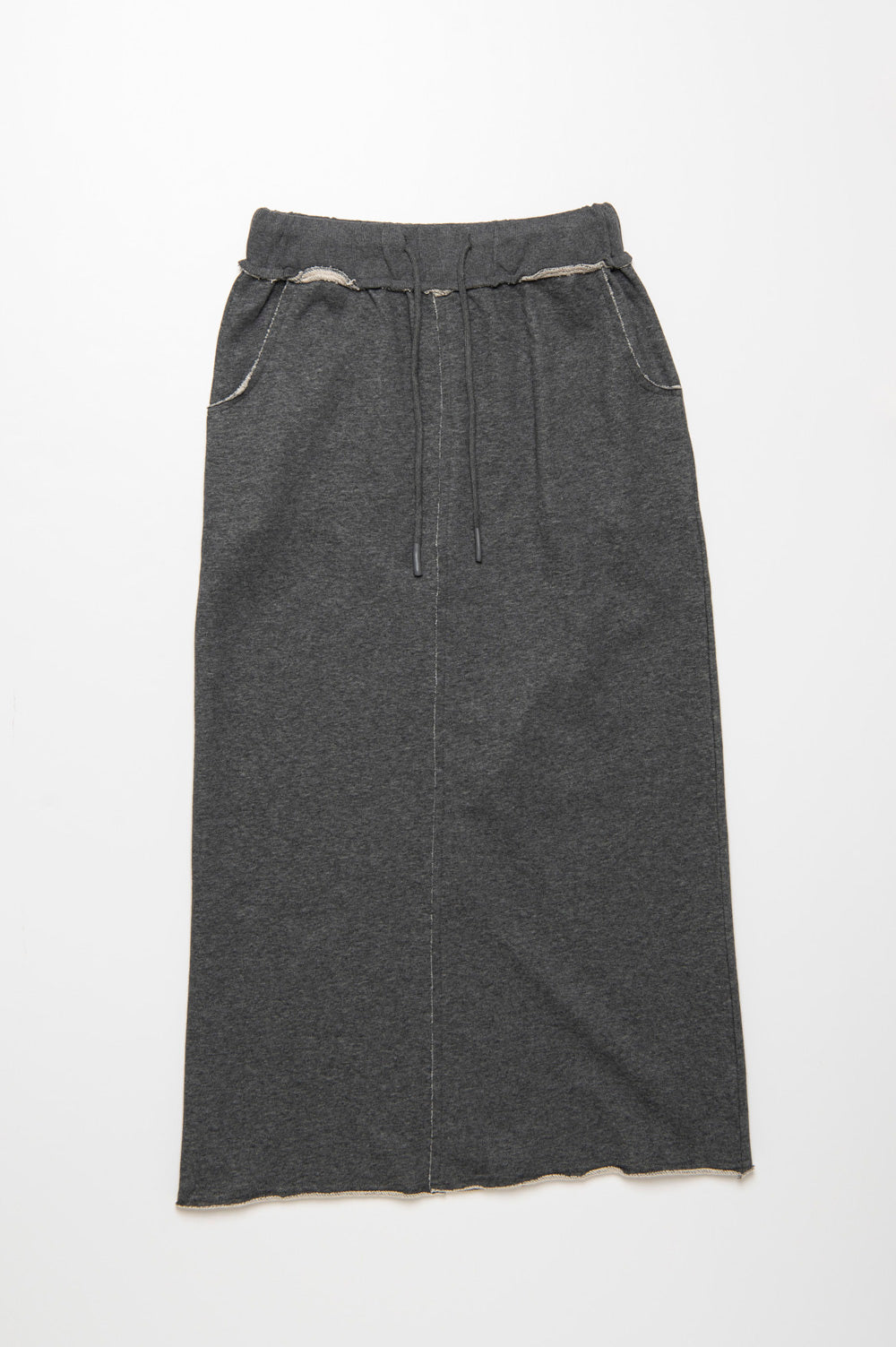 ウエストデザインスウェットロングスカート