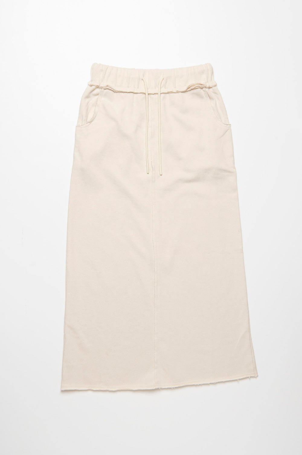 ウエストデザインスウェットロングスカート
