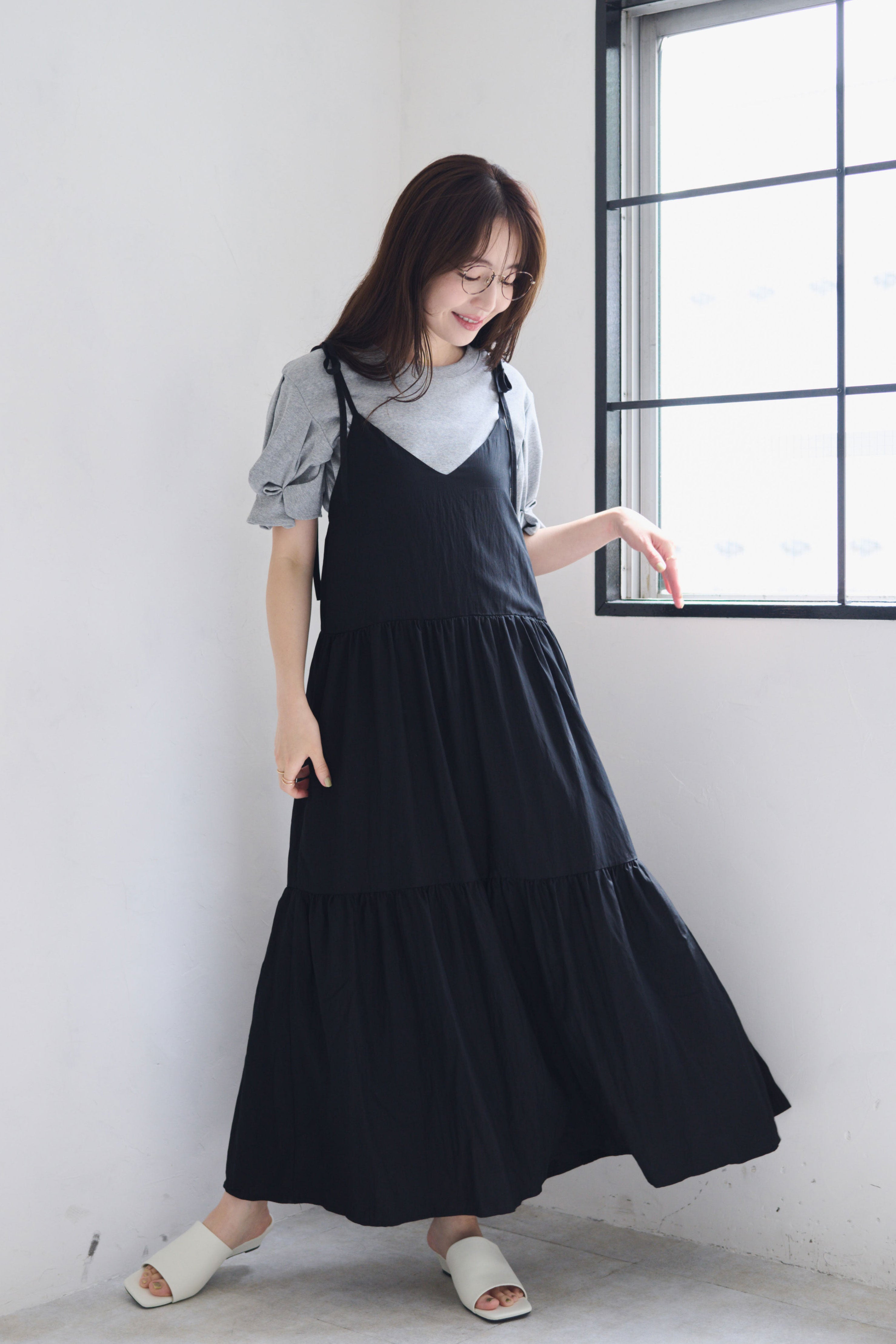ティアードキャミワンピース