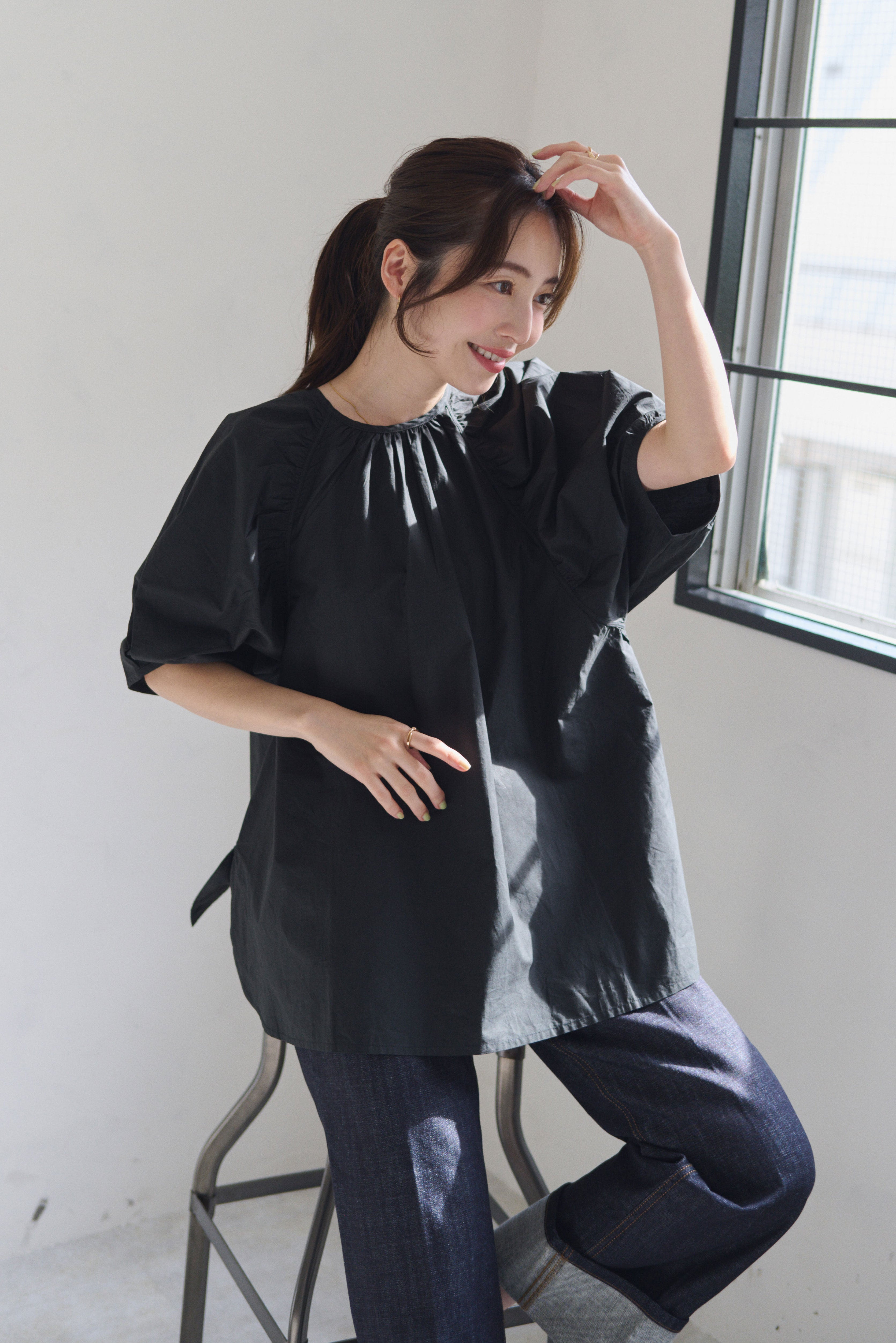 <CP対象商品>バックオープンプルオーバー