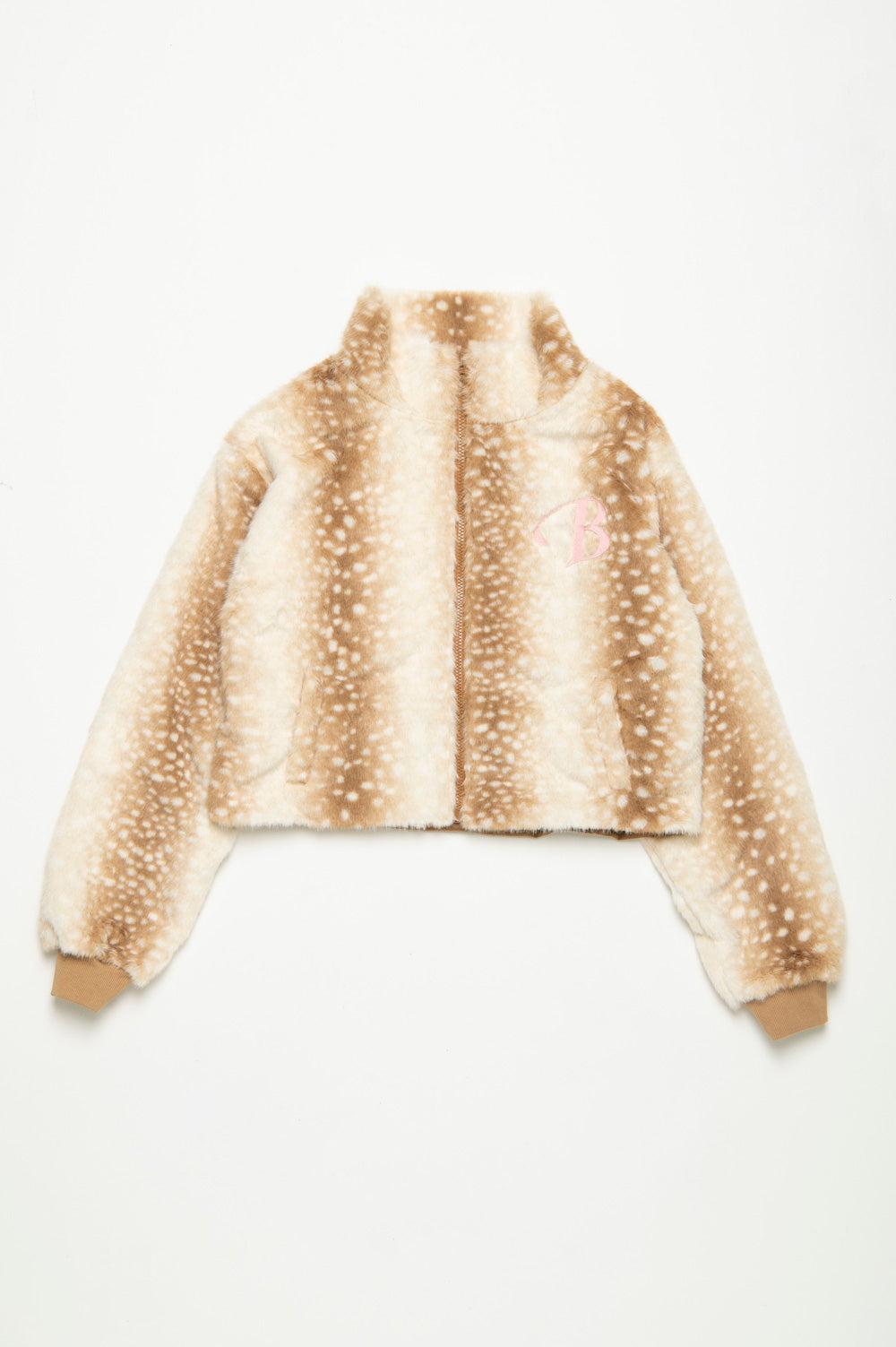 FAUX FUR ANIMAL PATTERN JACKET